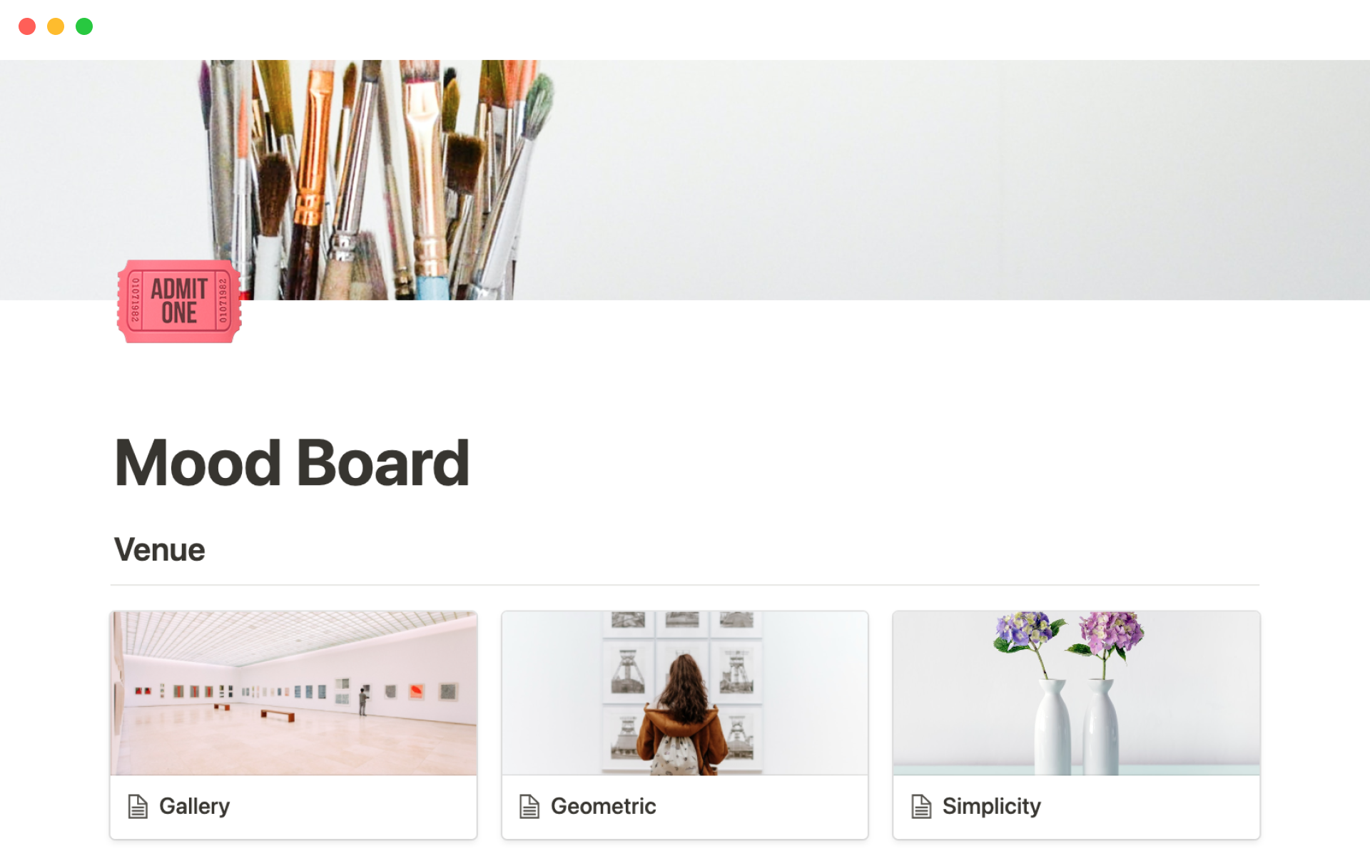 Assemble mood or inspiration boards for events, products, brand campaigns, and more.