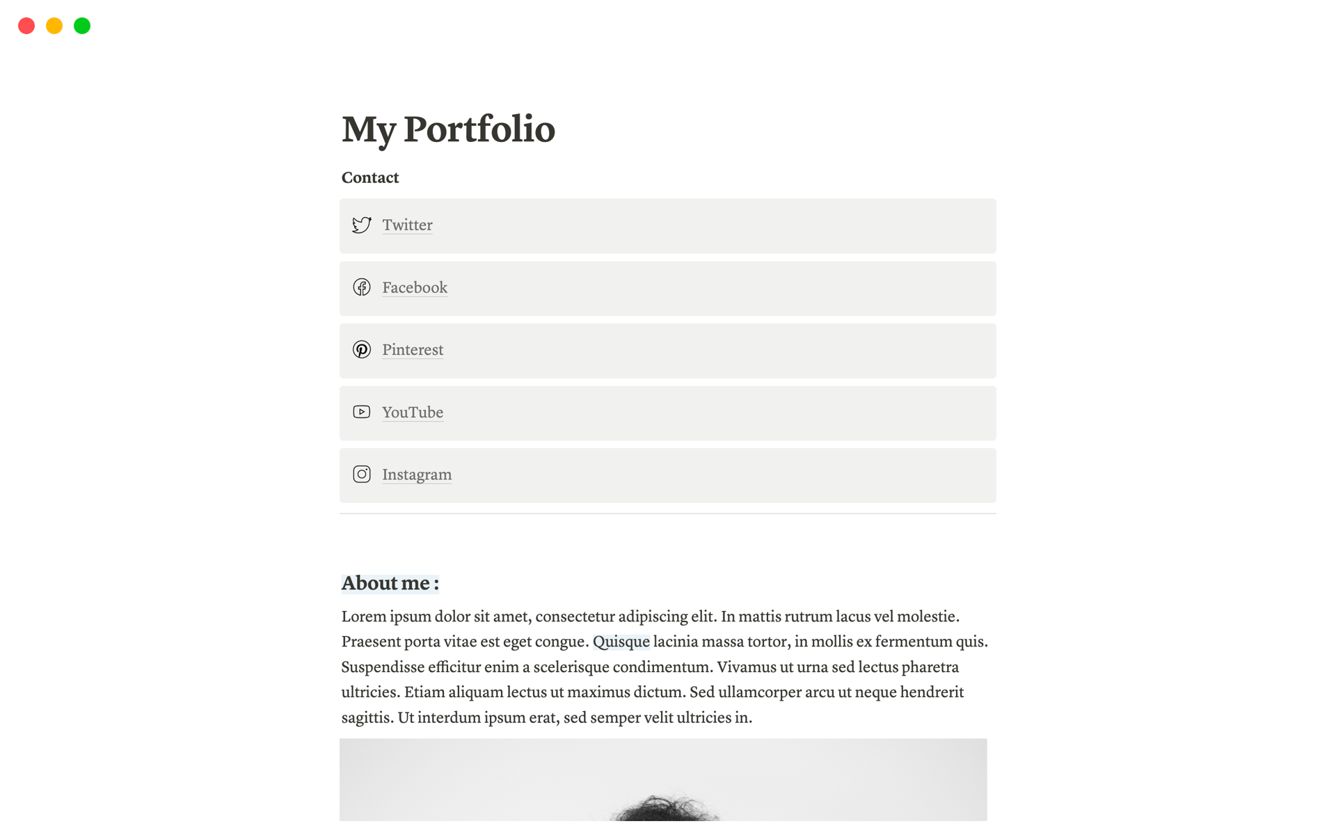 This is a portfolio website template.