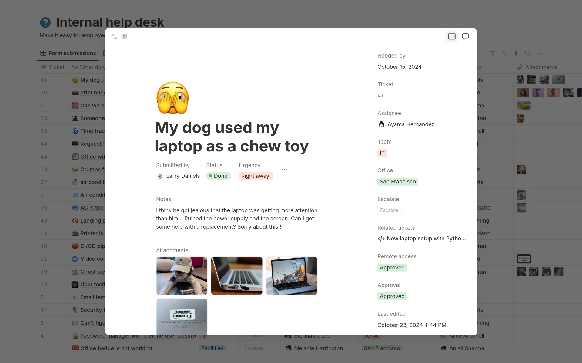 Internal help desk Template by Notion Notion Marketplace Internal help desk Template by Notion Notion Marketplace