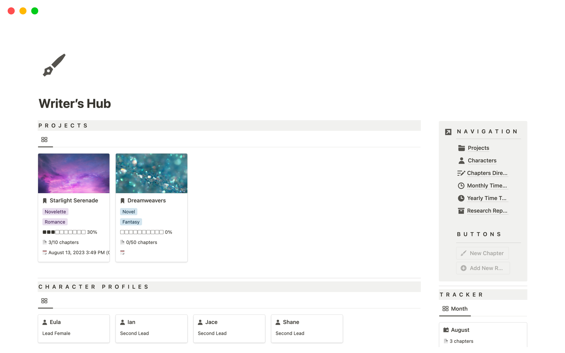 Writer s hub template notion marketplace