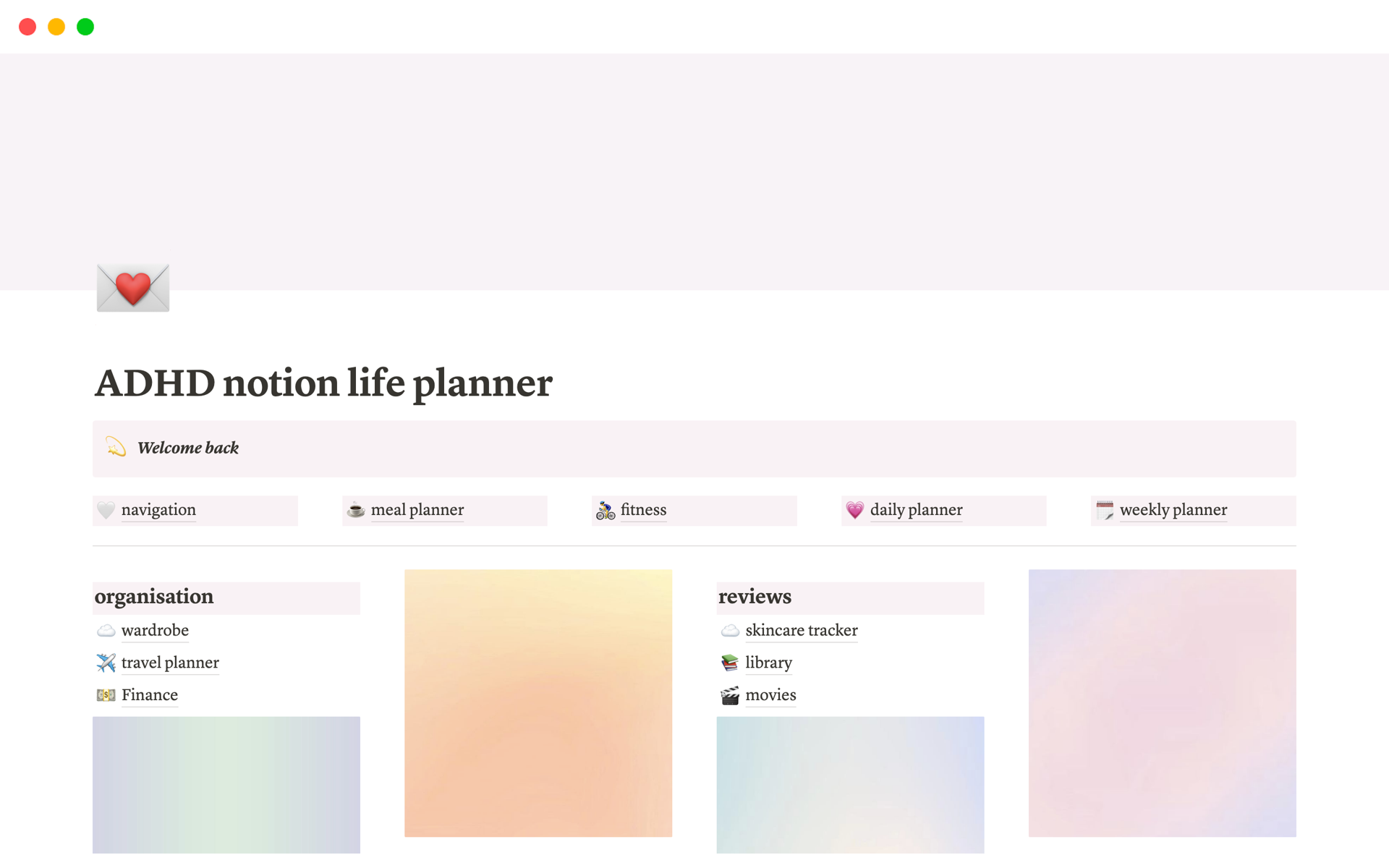 Get ready to be organised with this Aesthetic ADHD Friendly Notion Life Planner Template that has been carefully developed to coordinate your chores, schedules and much more. 