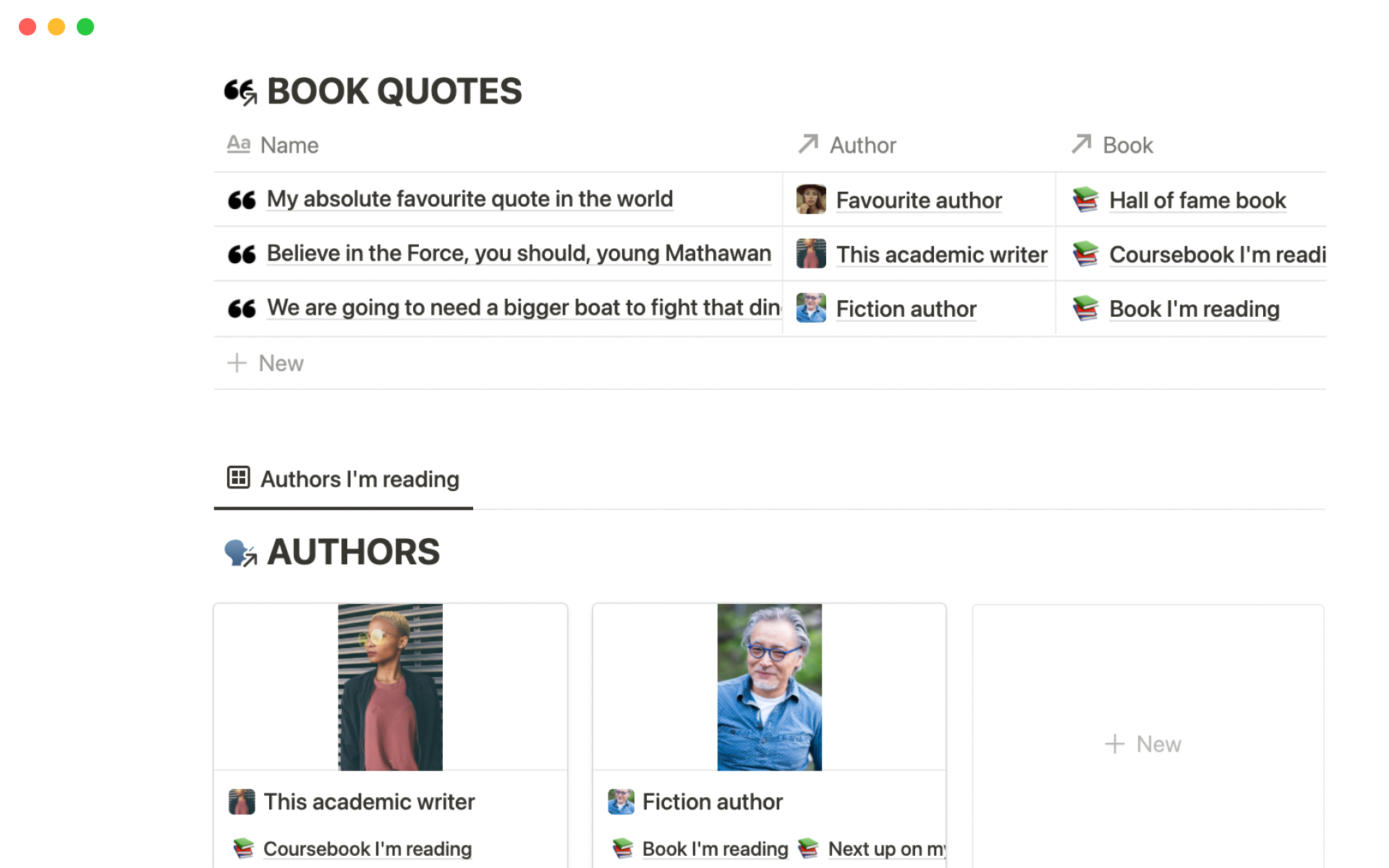 Keep up with your reading list and your favourite quotes and authors with a gallery-based dashboard.