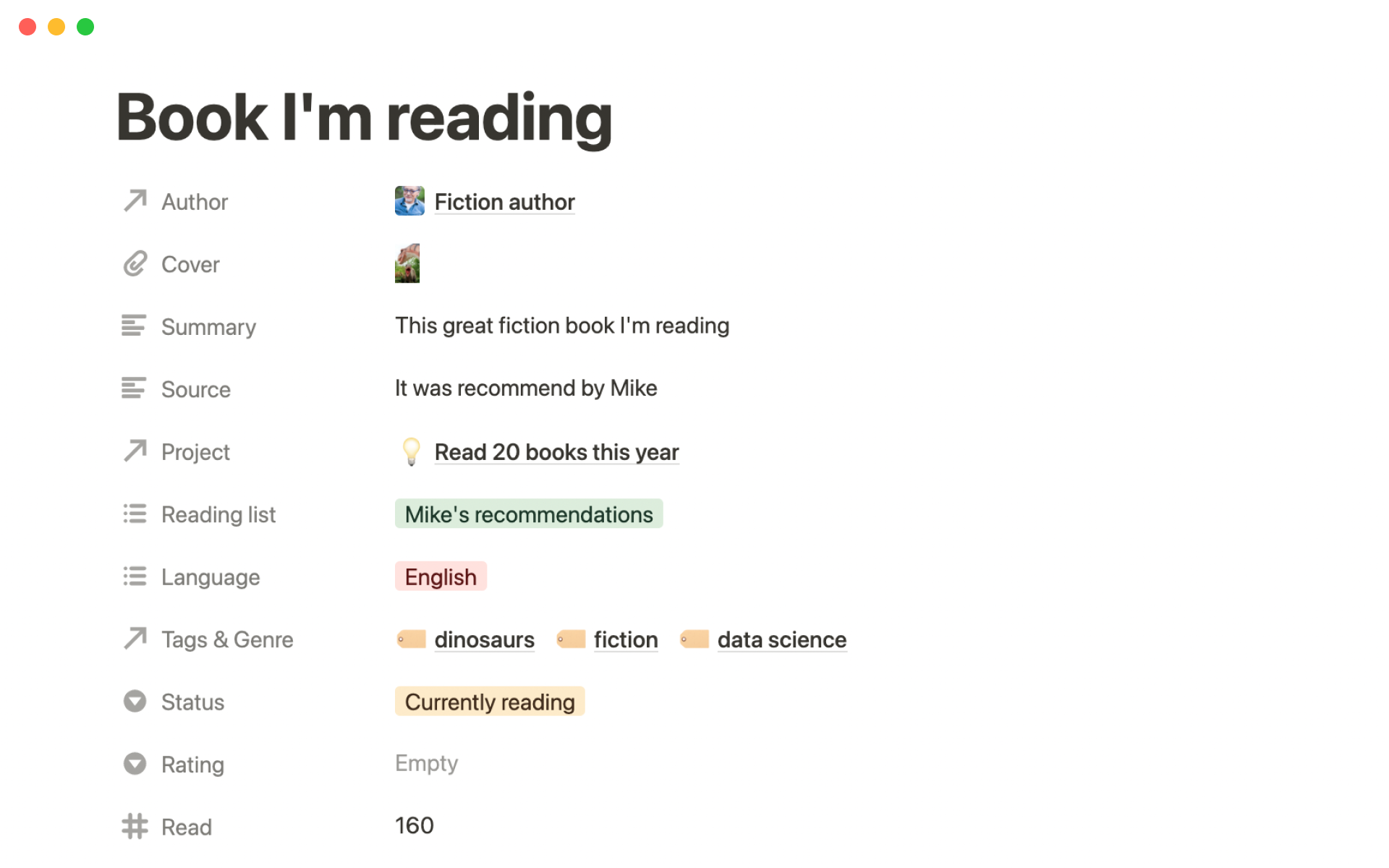 Keep up with your reading list and your favourite quotes and authors with a gallery-based dashboard.
