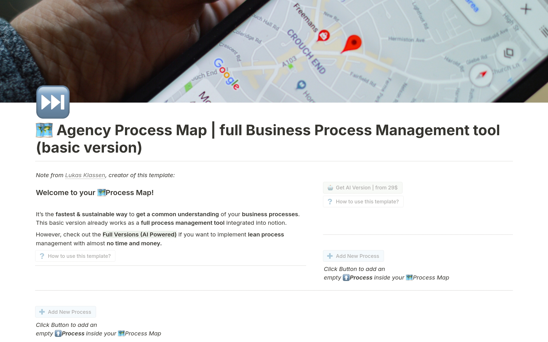 Uma prévia do modelo para ✅ Lean Process Mapping | Simple BPM Tool | Agency