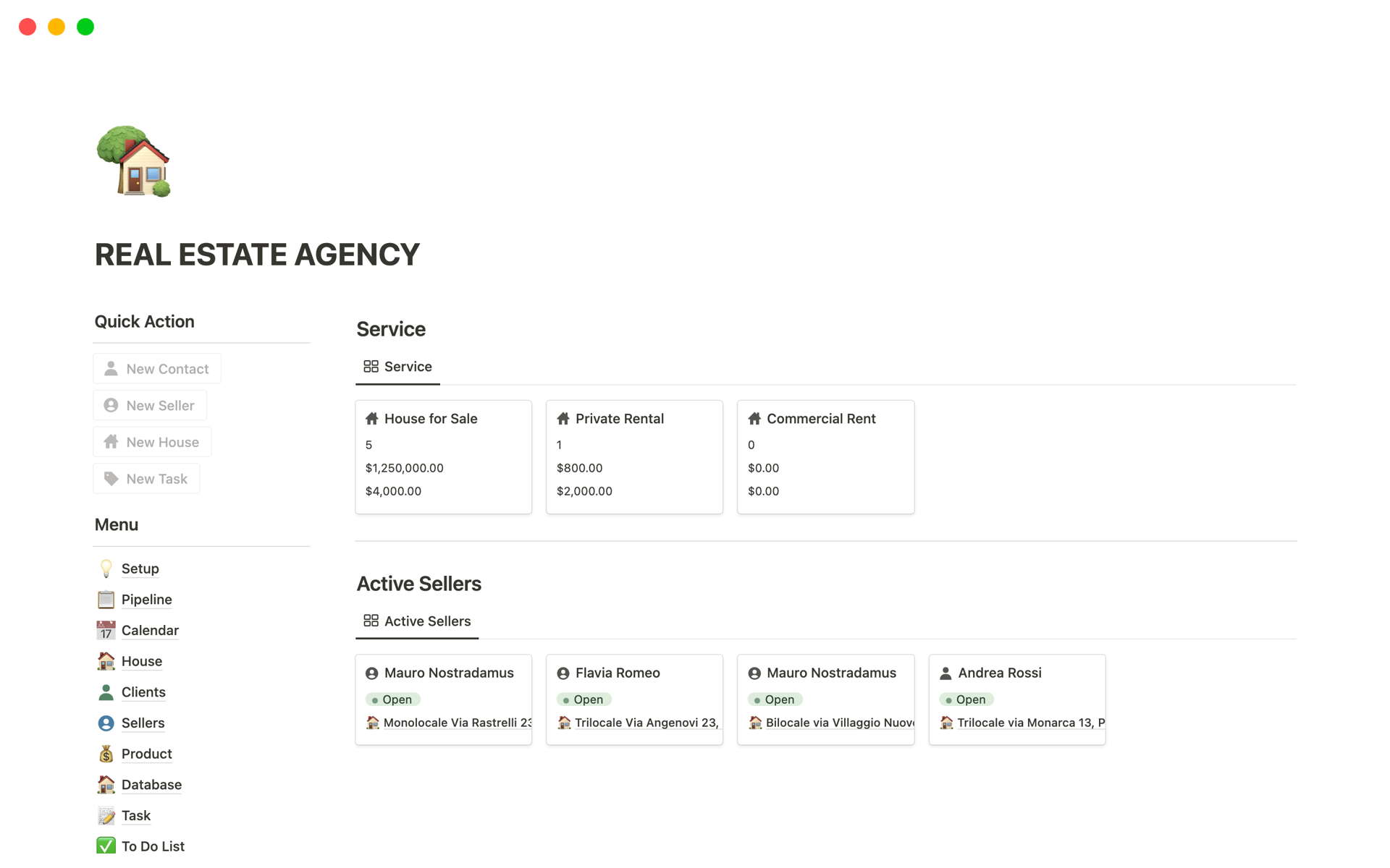 A template preview for BEST MINIMAL CRM FOR REAL ESTATE AGENCY