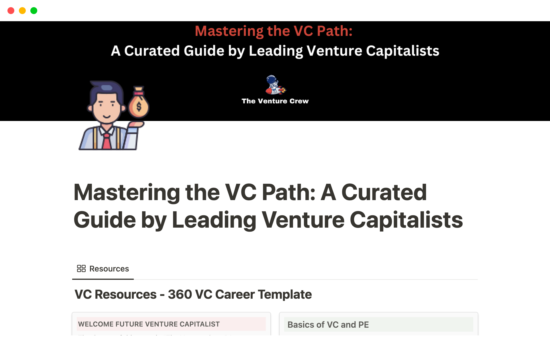 Aperçu du modèle de Mastering the VC Path: A Curated Guide by Leading Venture Capitalists