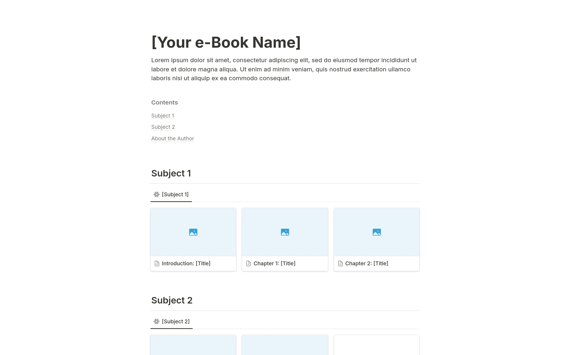 Vista previa de plantilla para  e-Book