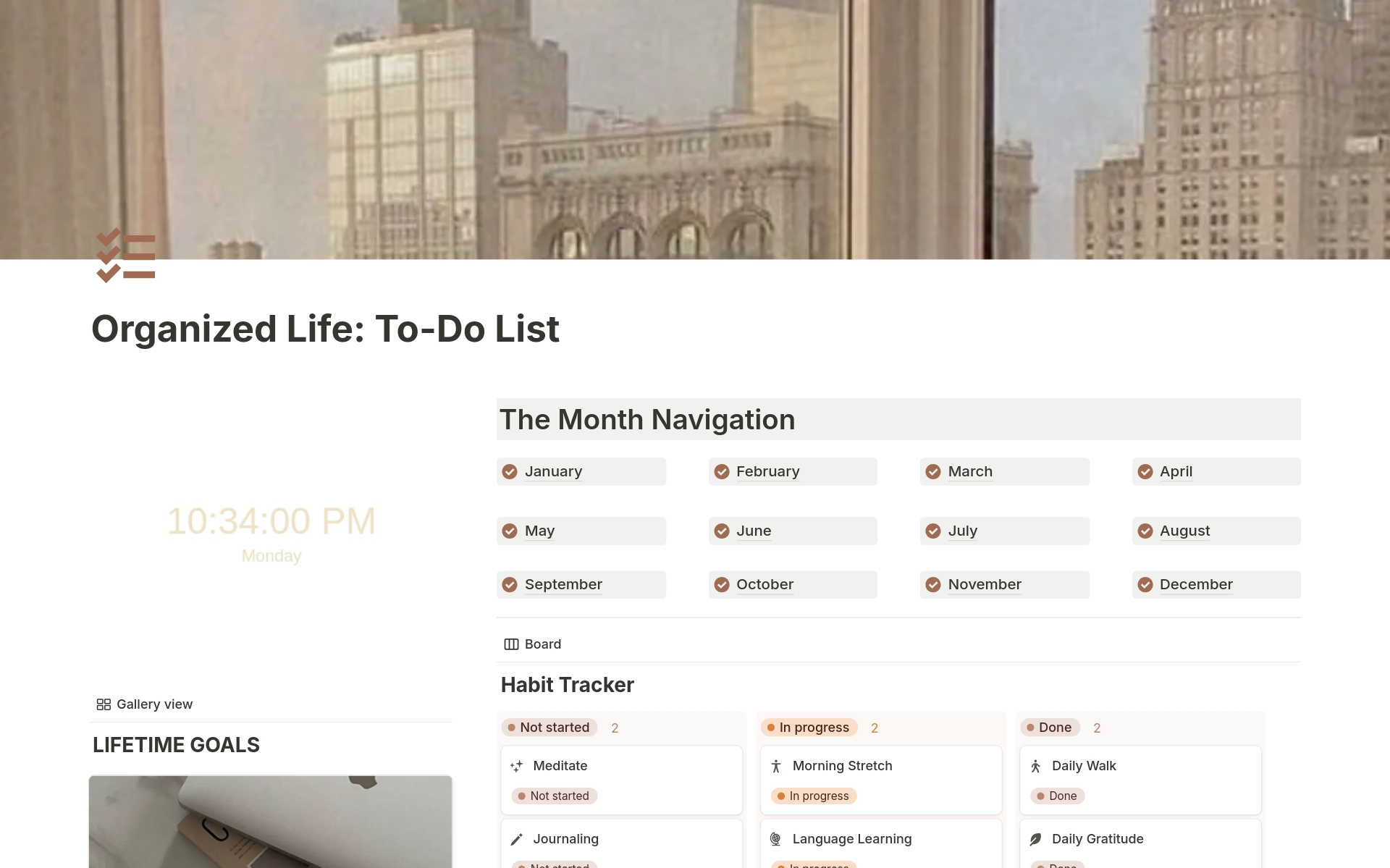 ToDo List Notion Template