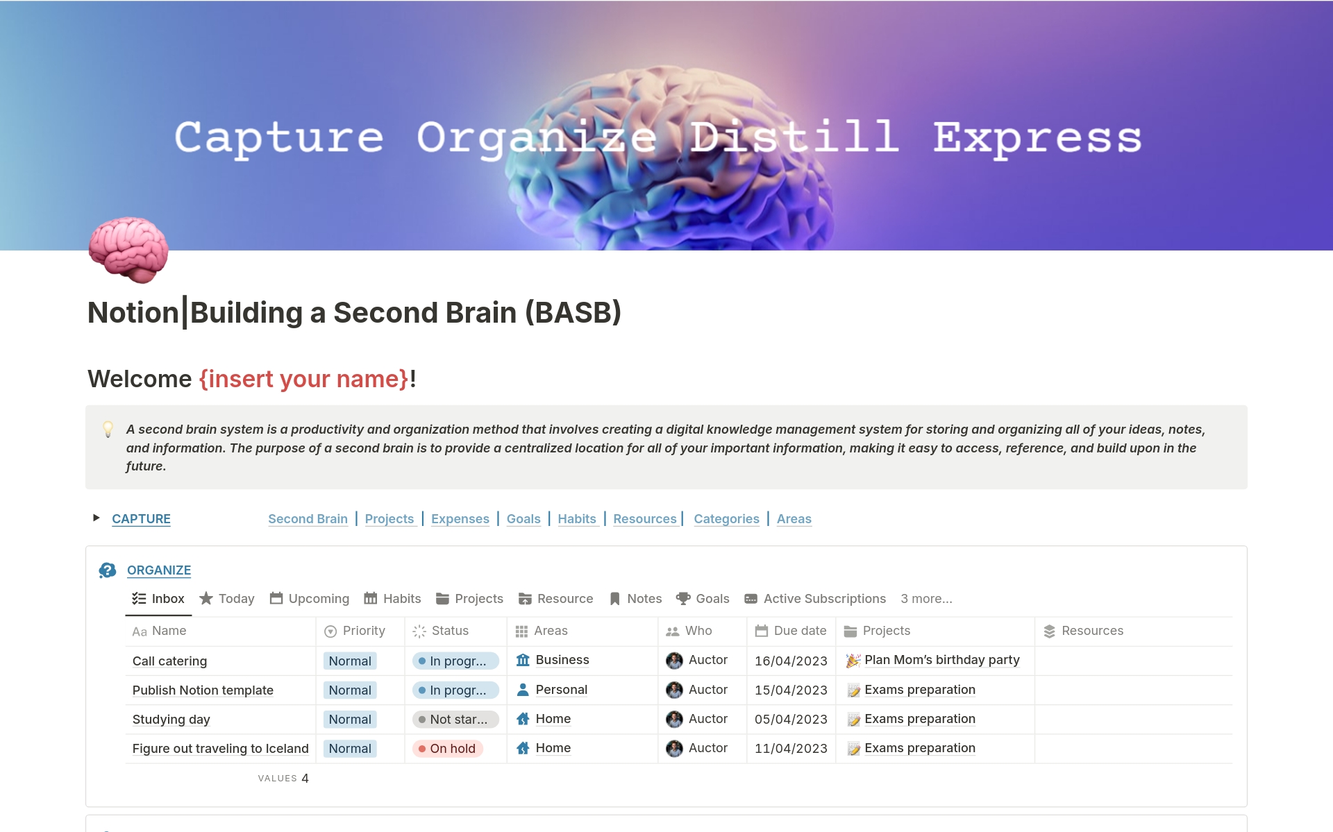 Get Your Life Organized with Notion Second Brain