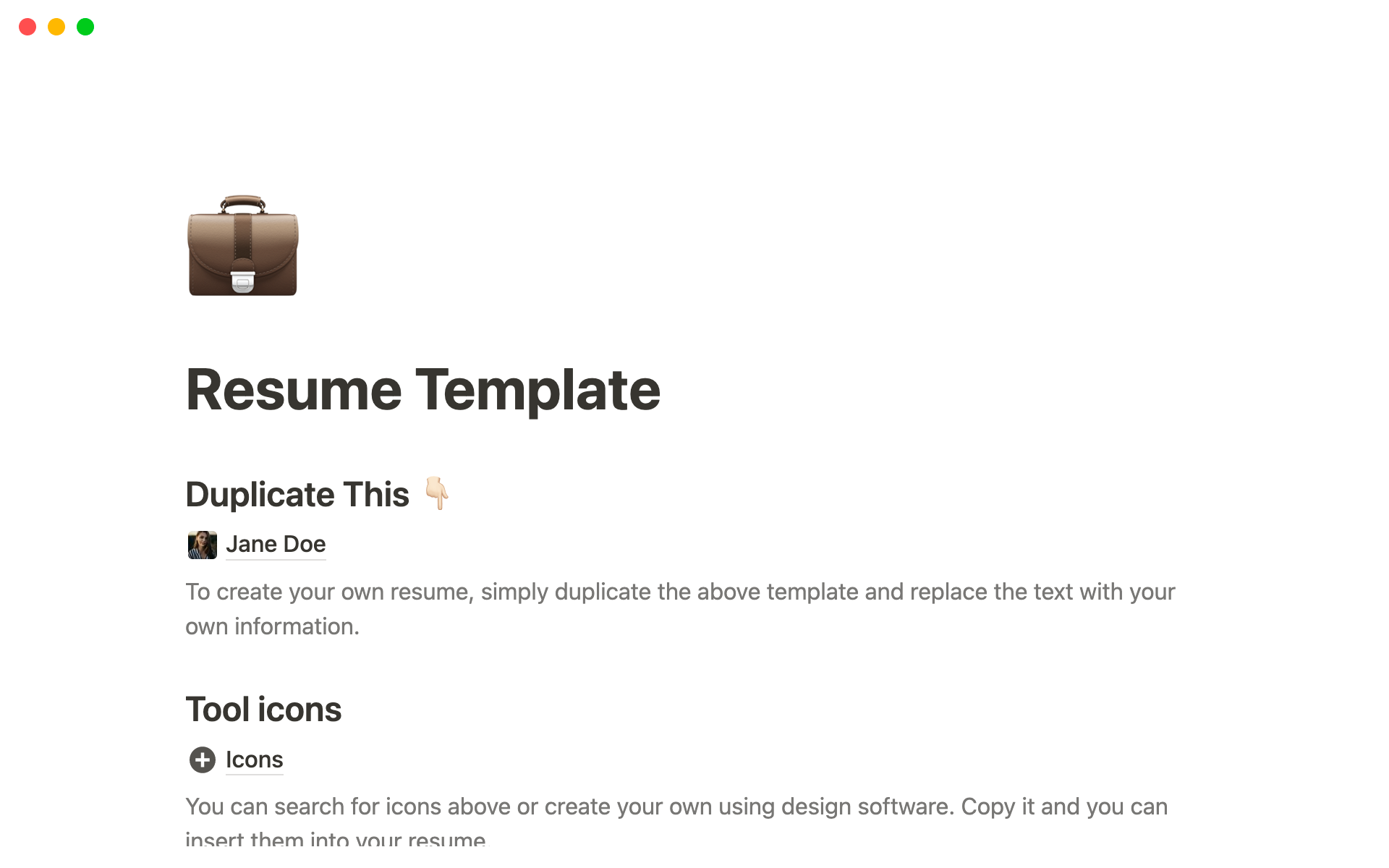 A template preview for Designer Resume / CV