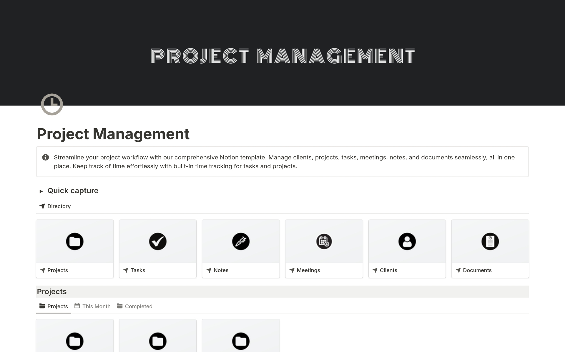 Project Management with time tracking by AA Digital templates | Notion ...