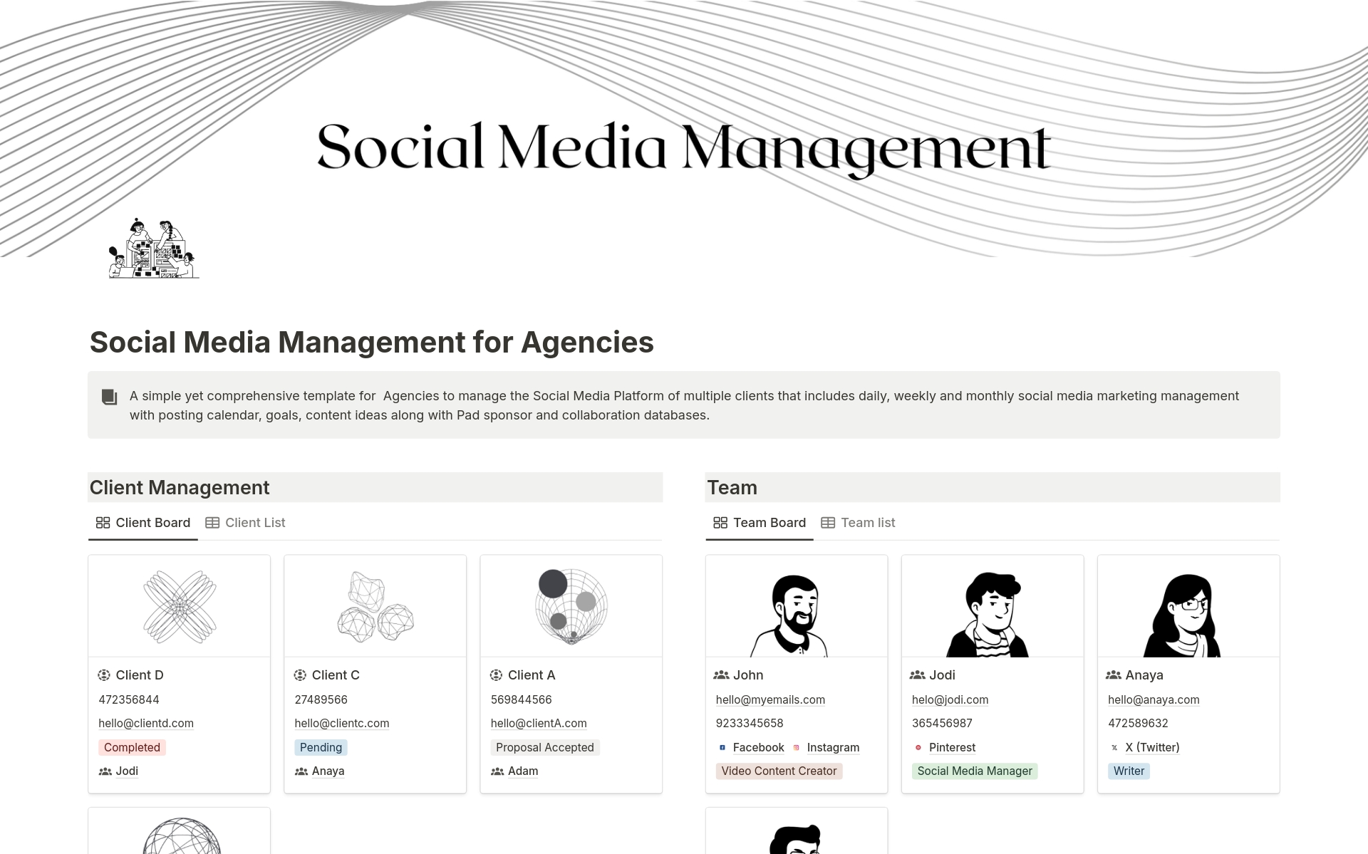 Social Media Management for Agencies님의 템플릿 미리보기