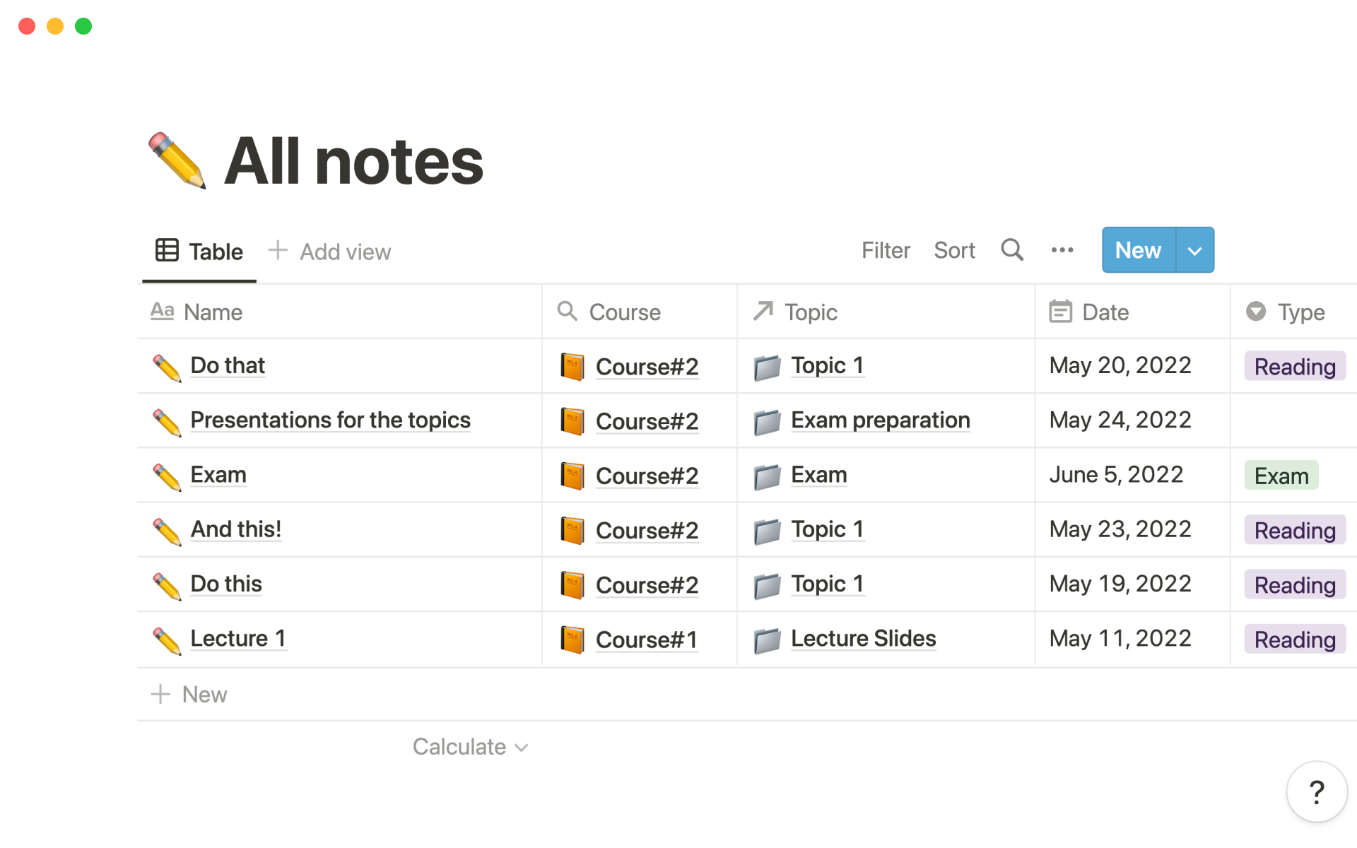 Structure your courses, lectures, and notes.