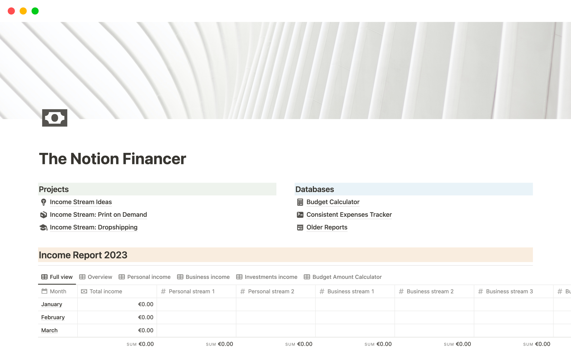 This template will help you organise your personal finances.