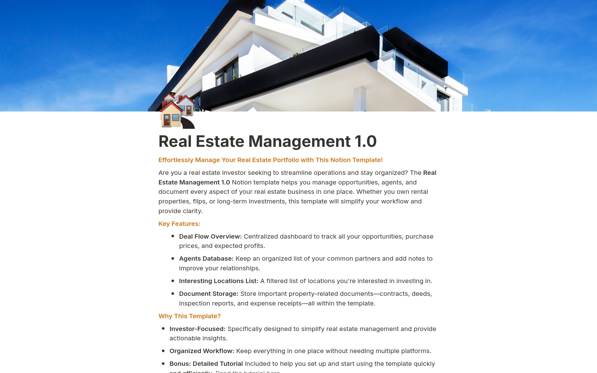 Real Estate Management by productivitysuite Notion Template