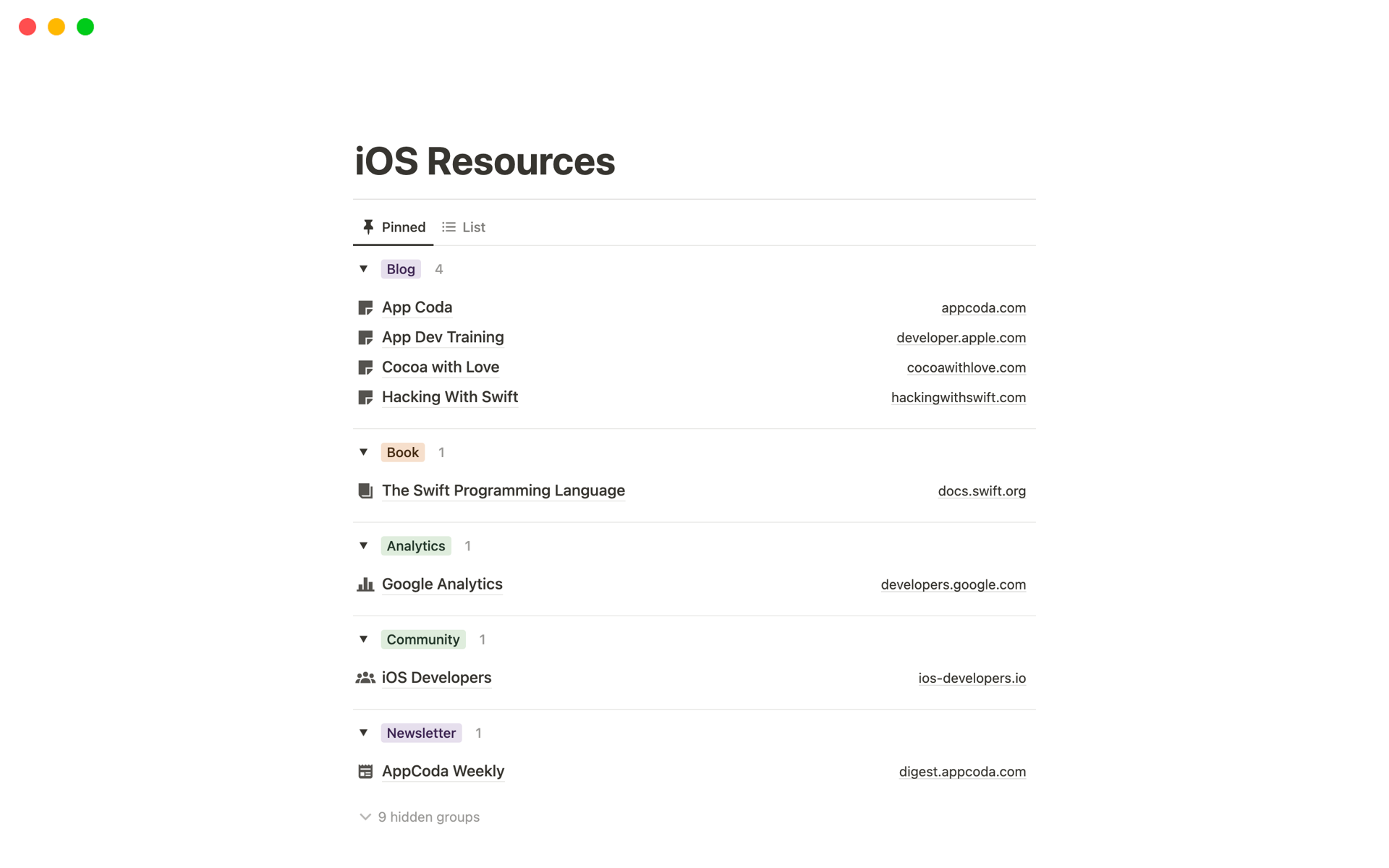 A template preview for 150+ IOS Resources