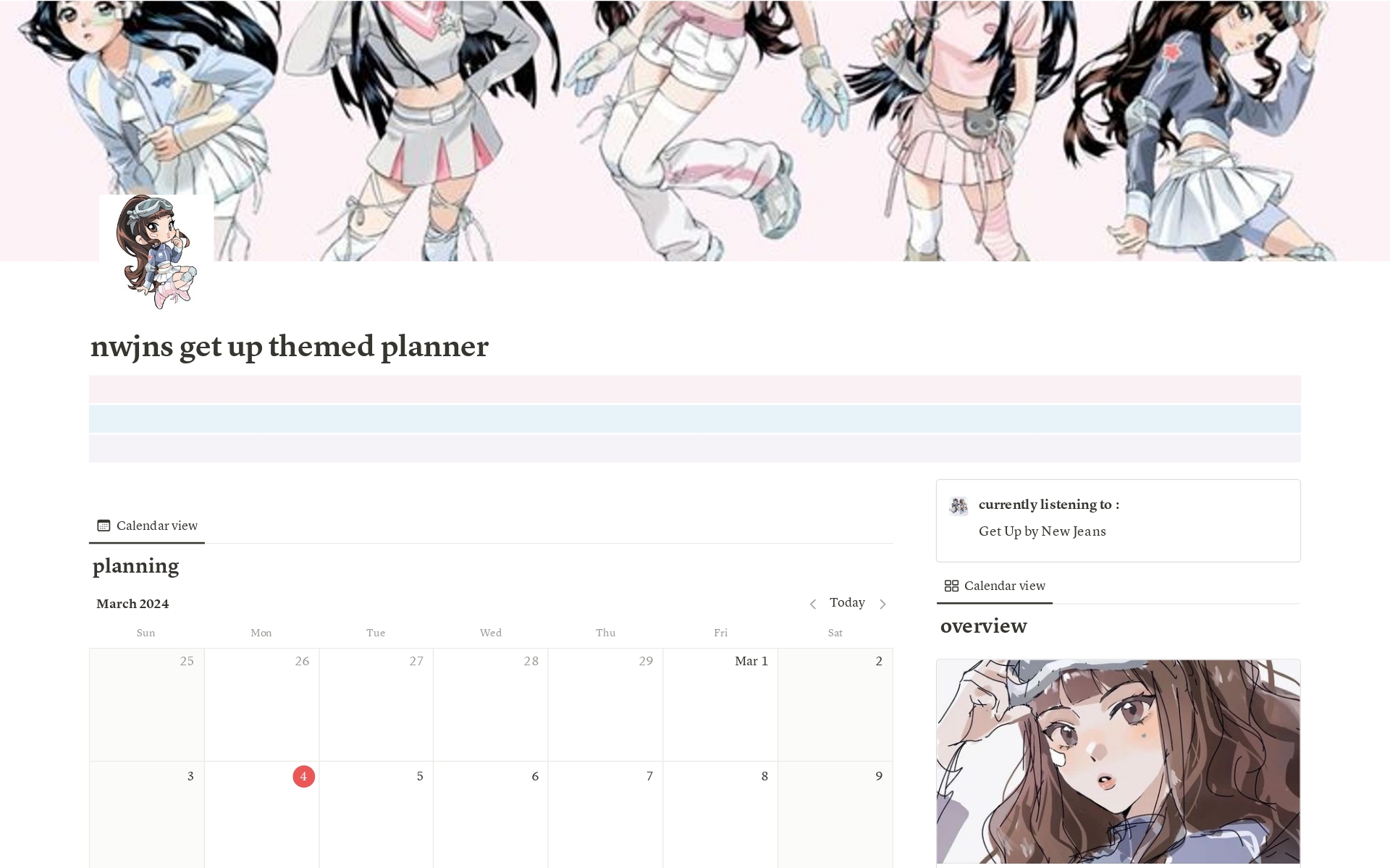 go template assignment A template preview for nwjns get up themed planner