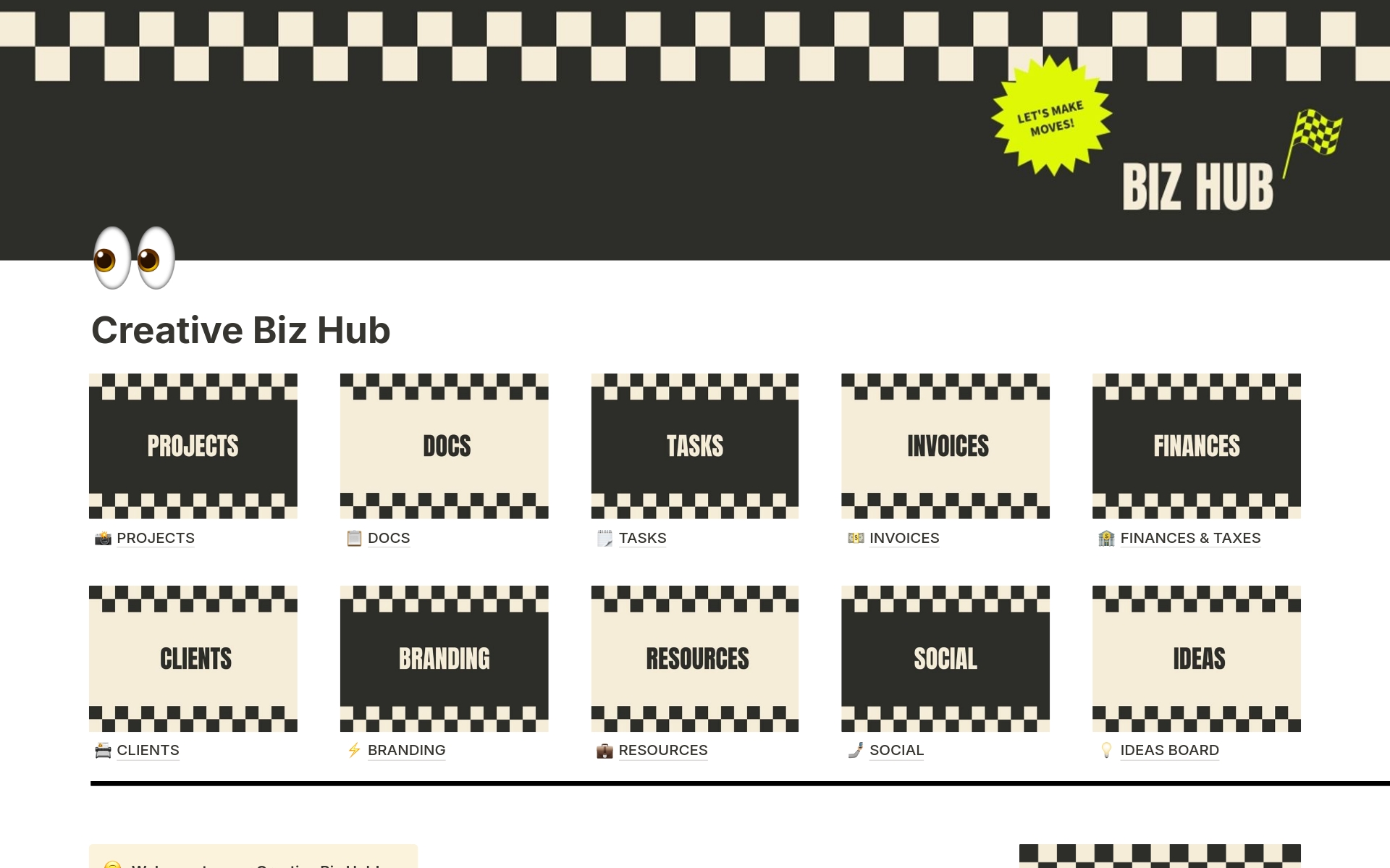 A template preview for Creative Biz Hub