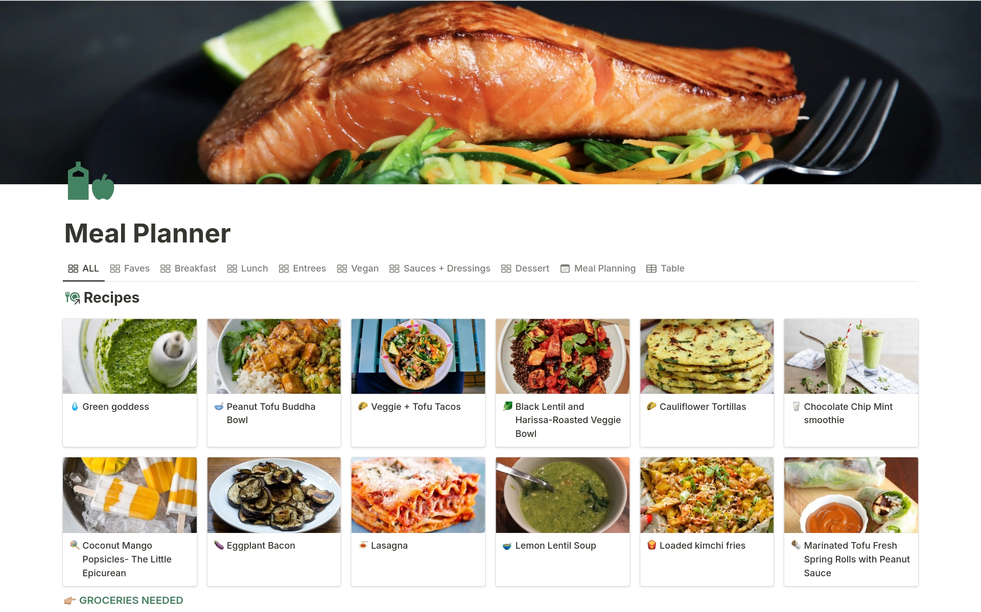 Meal Planner Template | Notion Marketplace