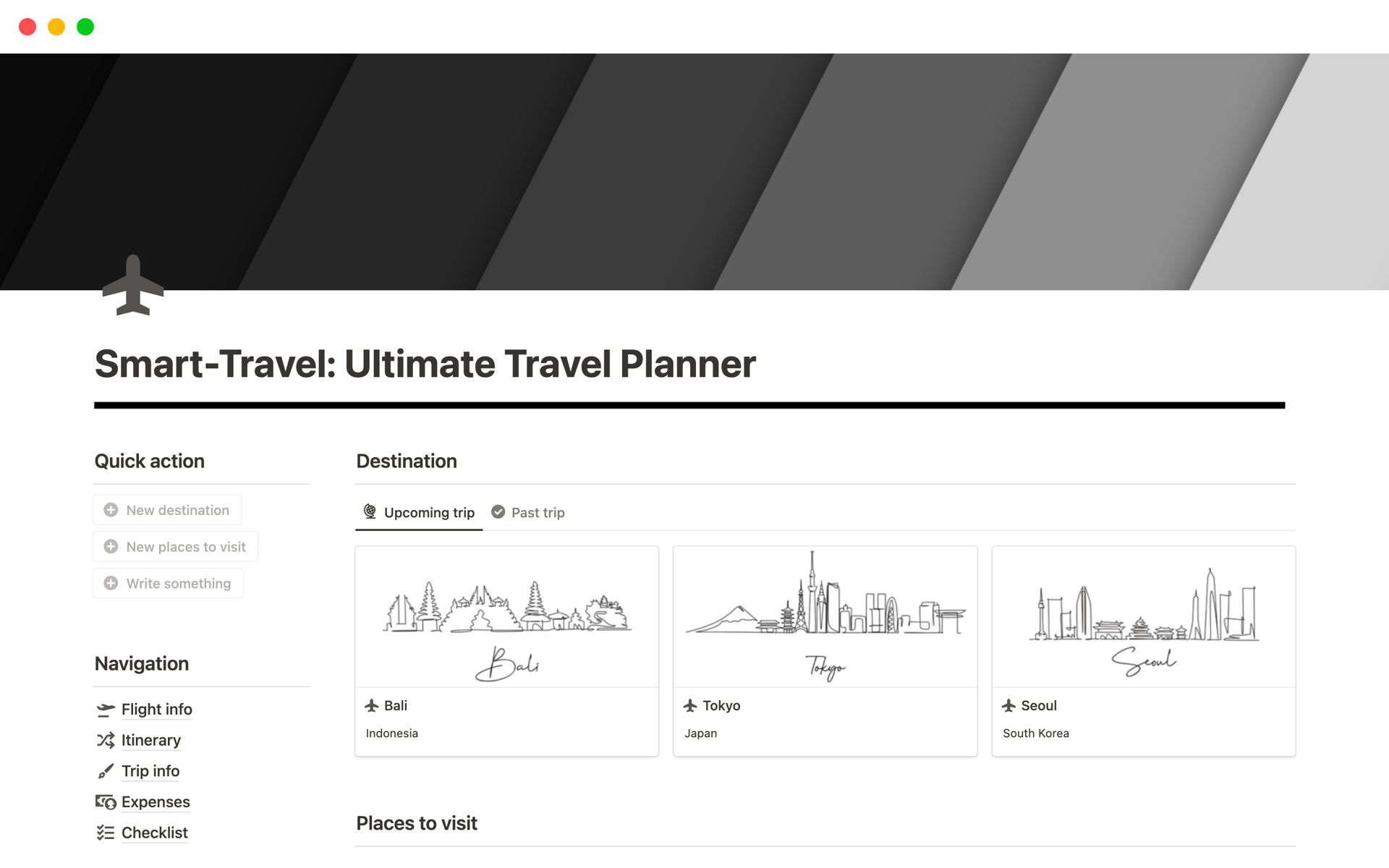 A template preview for Smart-Travel: Ultimate Travel Planner