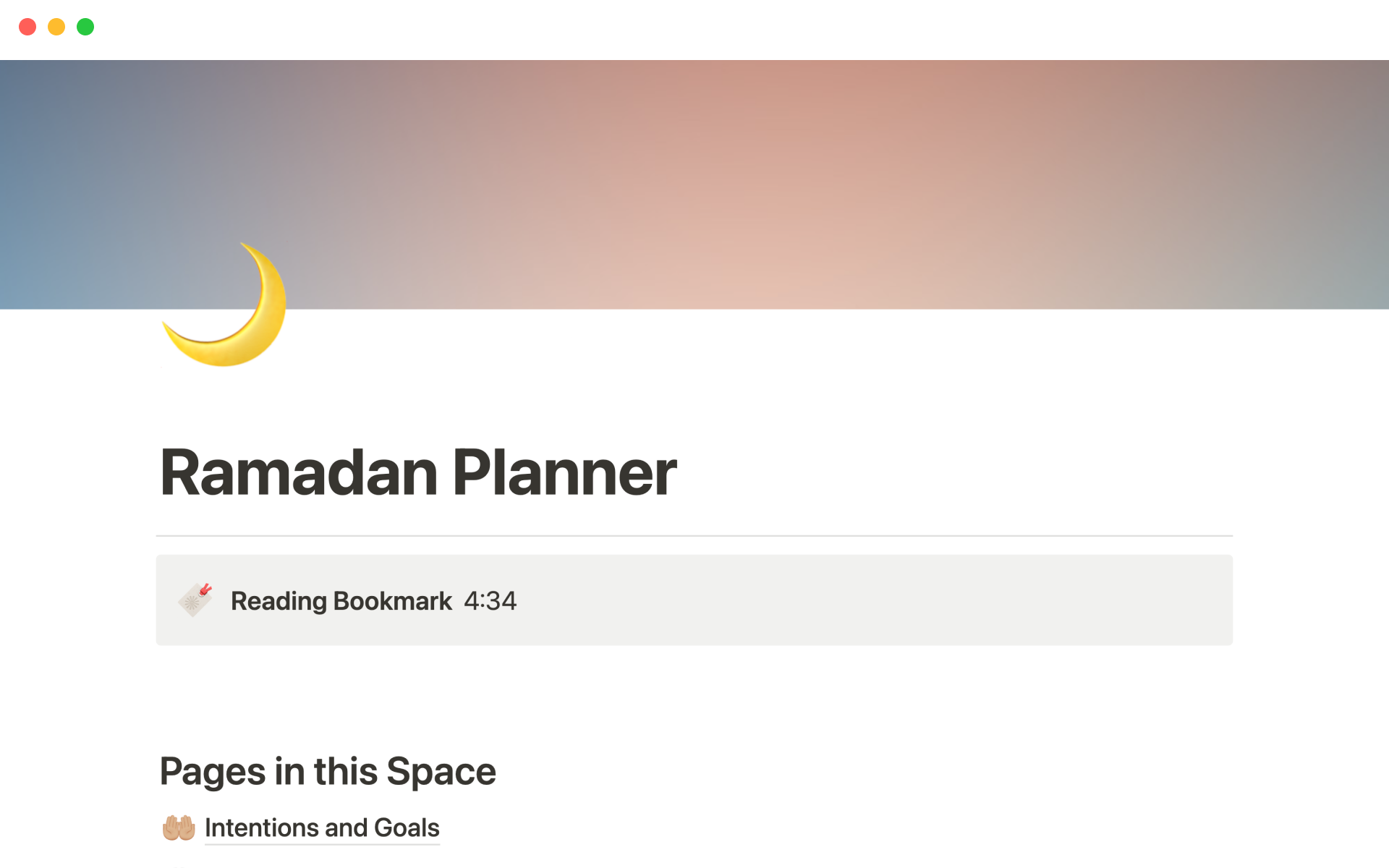 A template preview for Ramadan Planner