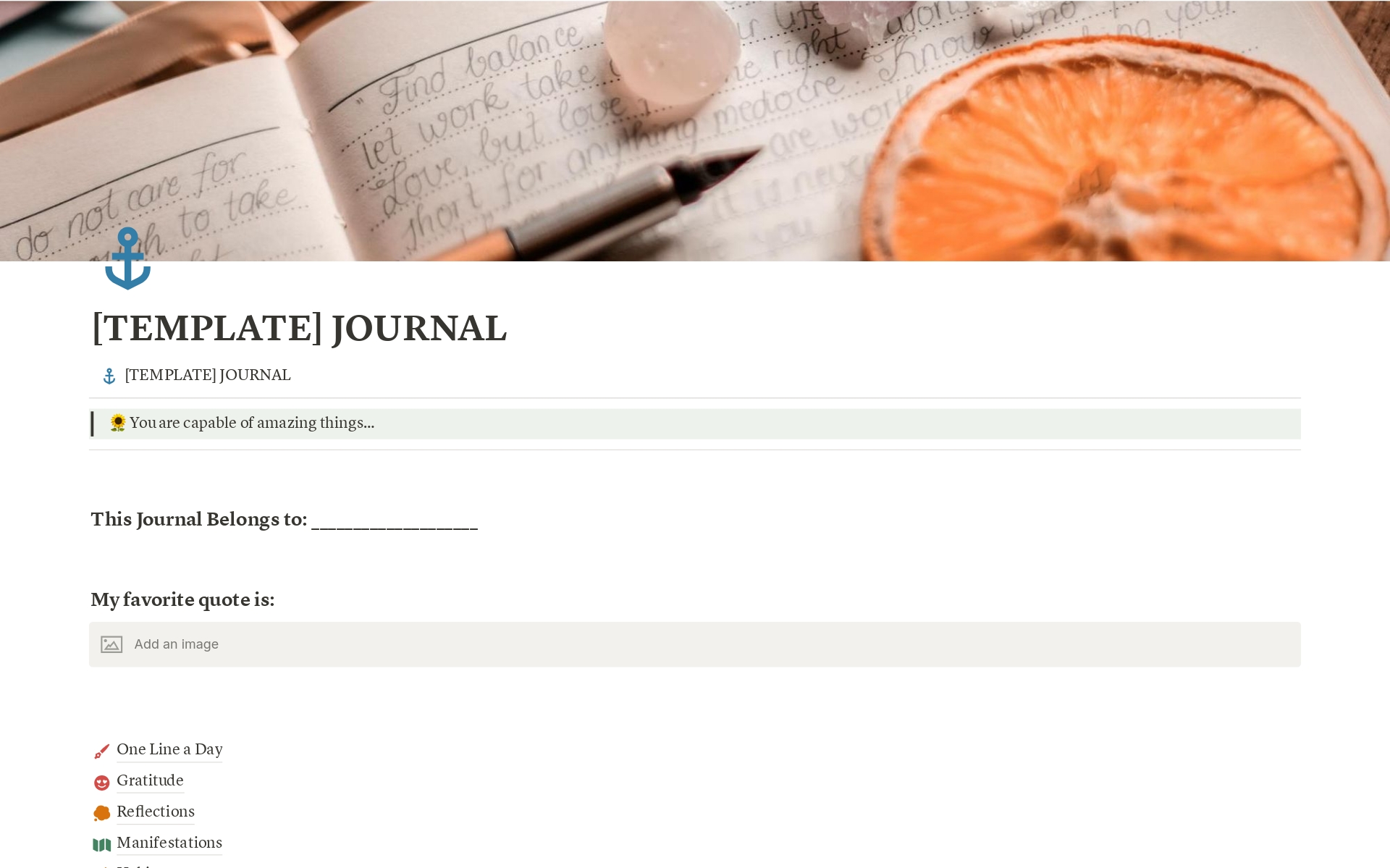 A template preview for JOURNAL