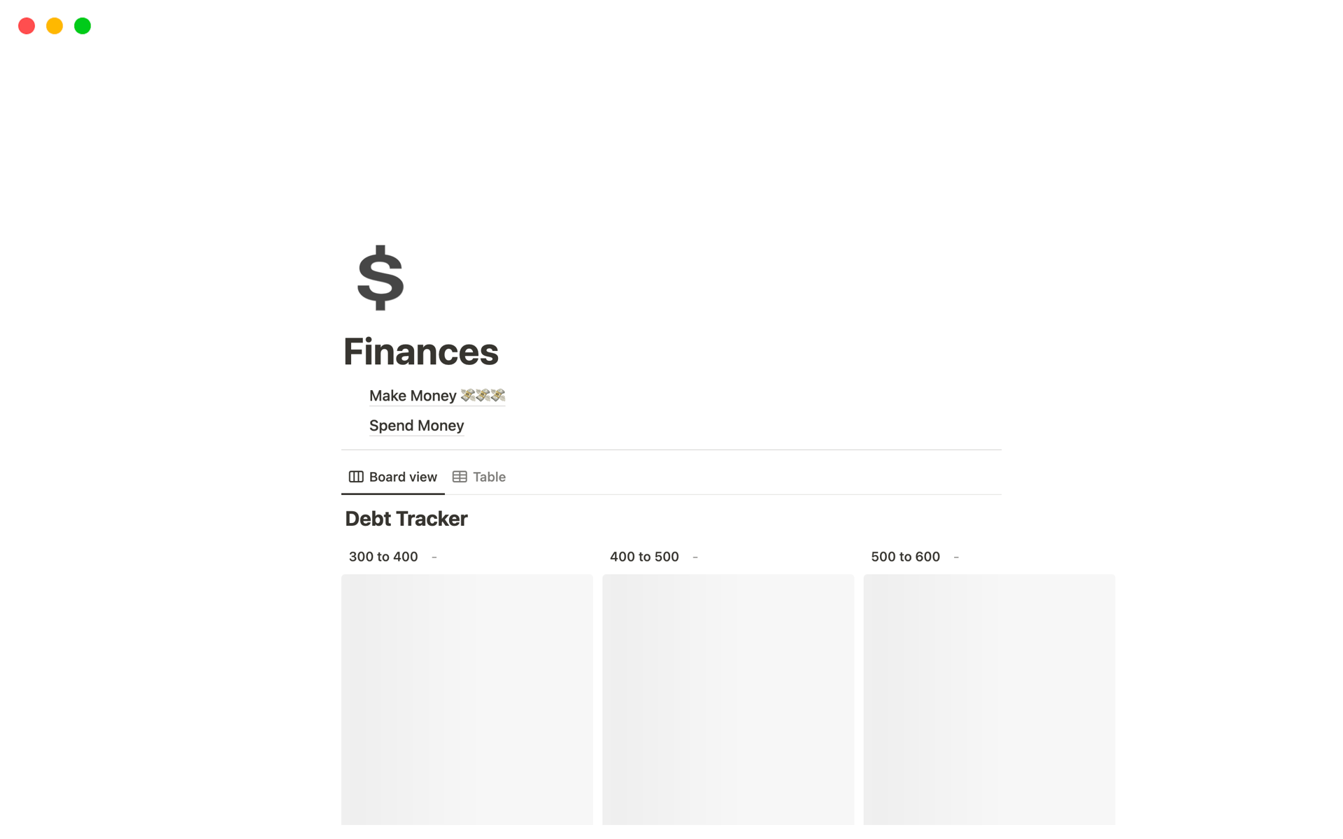 Personal Financial Planner by Atota Designs Notion Template