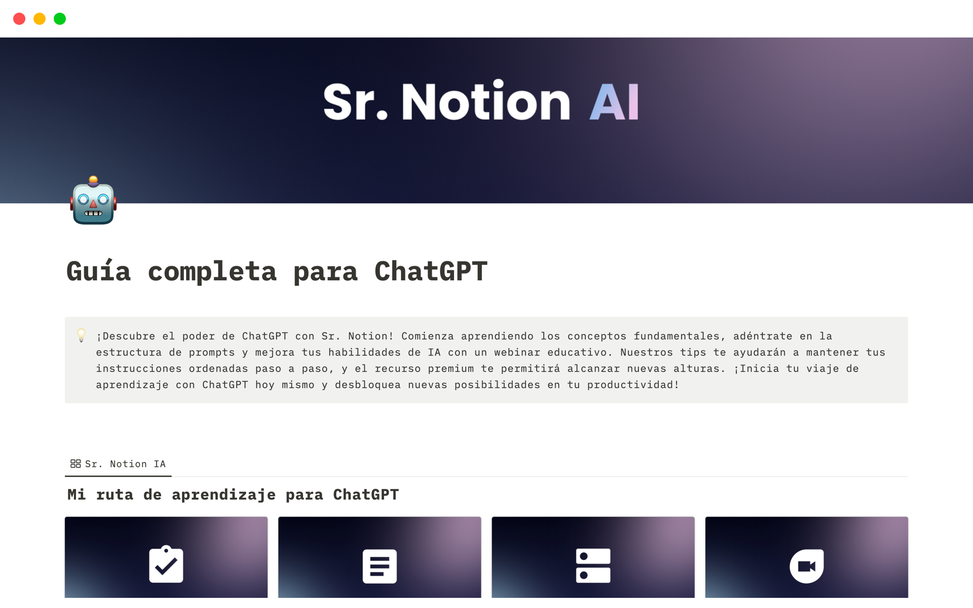 ¡Descubre el poder de ChatGPT con Sr. Notion!