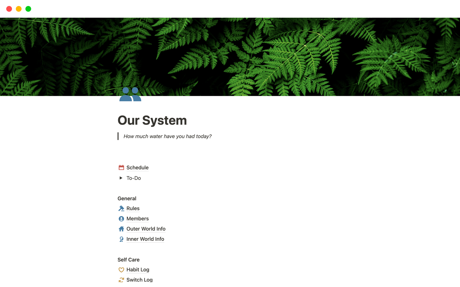 Our System (DID, OSDD, etc) Template | Notion Marketplace