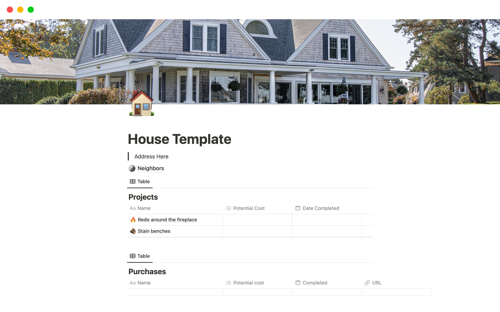 This house tracker helps you to keep track of everything you need to maintain your house.