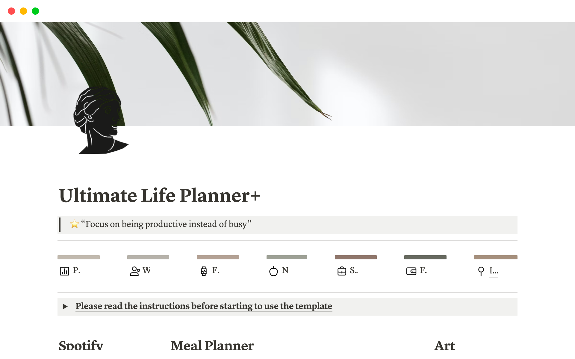 All-in-one Life Planner Notion Template님의 템플릿 미리보기