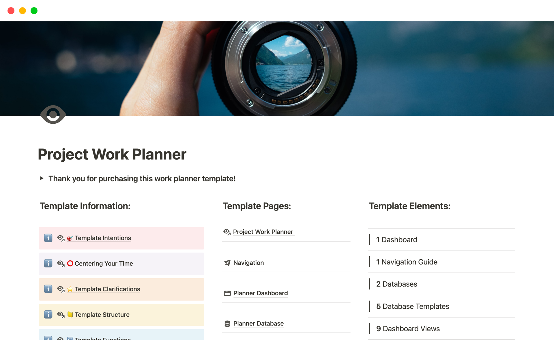 This template centers your time by automatically syncing the entire template based on how you forecast your work and how you record your time sheet entries with every work planner entry.