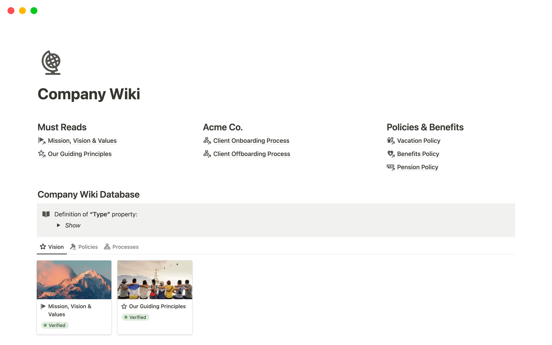 Company Wiki Template | Notion Marketplace