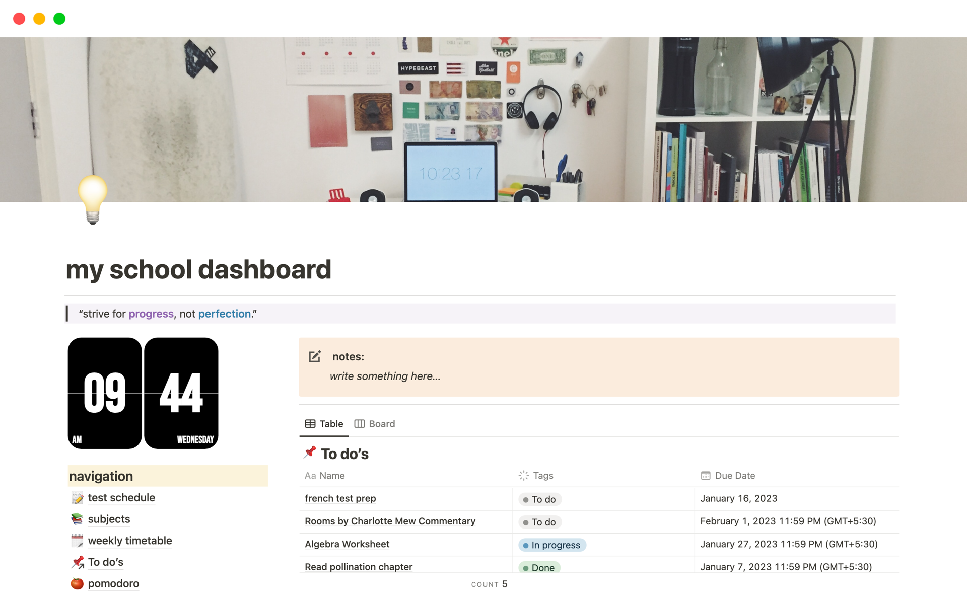 Organise everything school related in one place, from homework to notes.