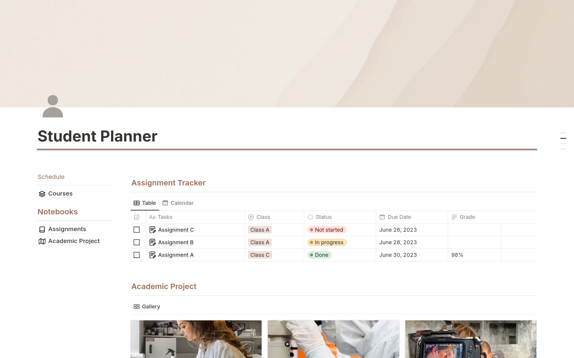 go template assignment A template preview for Student Planner and Assignment Tracker