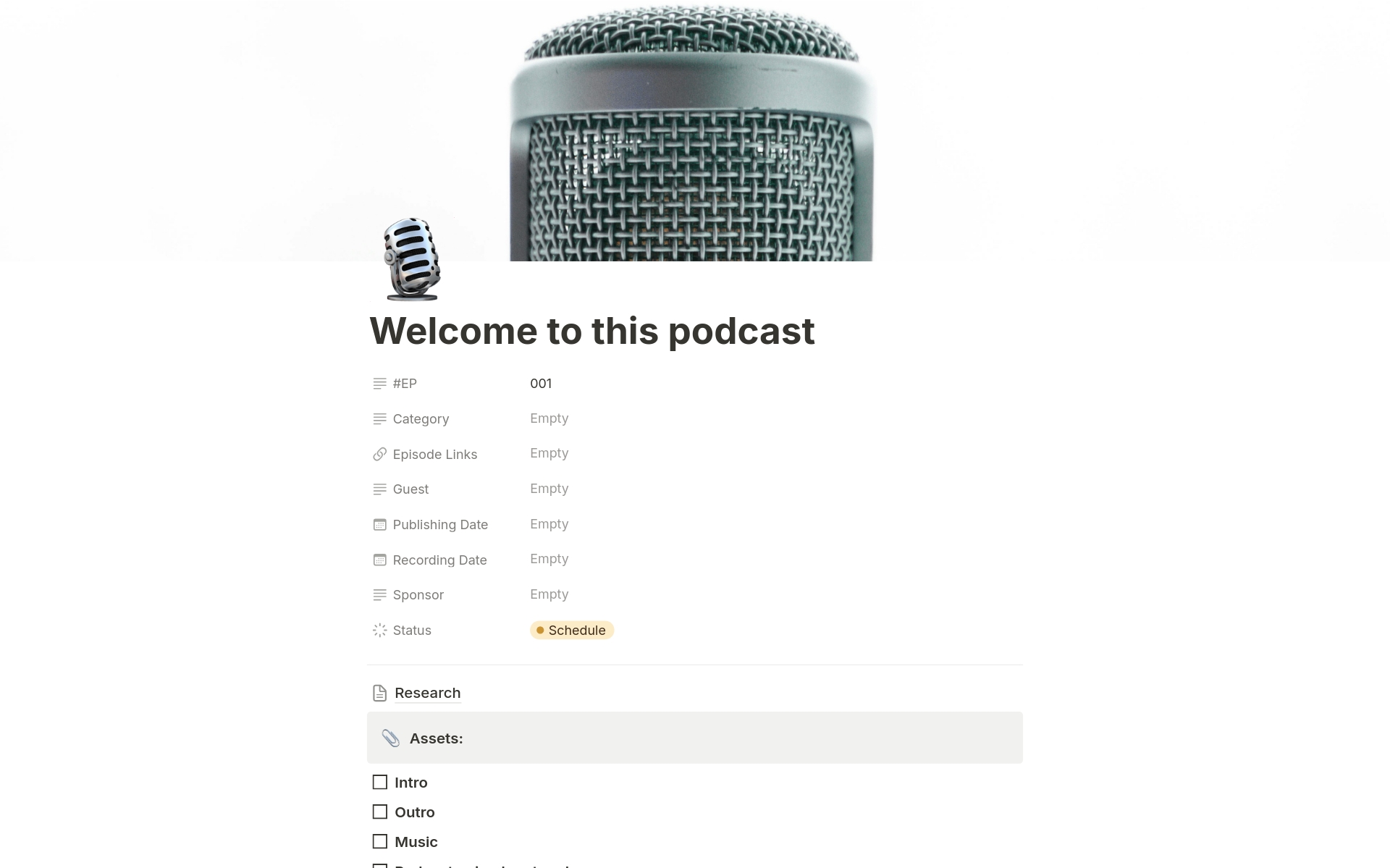 If you are a podcaster looking to save time and energy, you can now optimize the planning and tracking of your episodes with this template. Ensure seamless execution and consistent quality across all your podcast episodes.