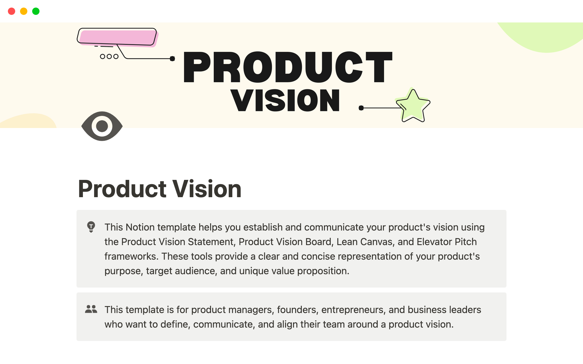 Product Vision님의 템플릿 미리보기