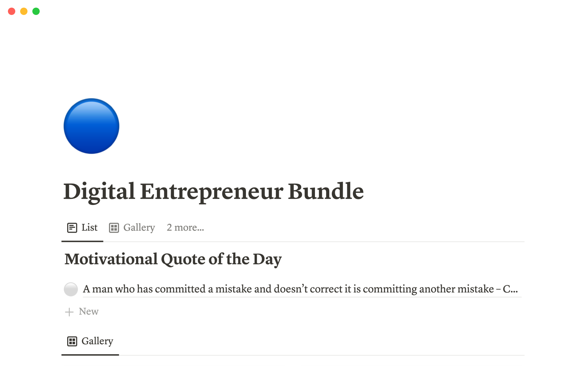 A template preview for Digital entrepreneur bundle