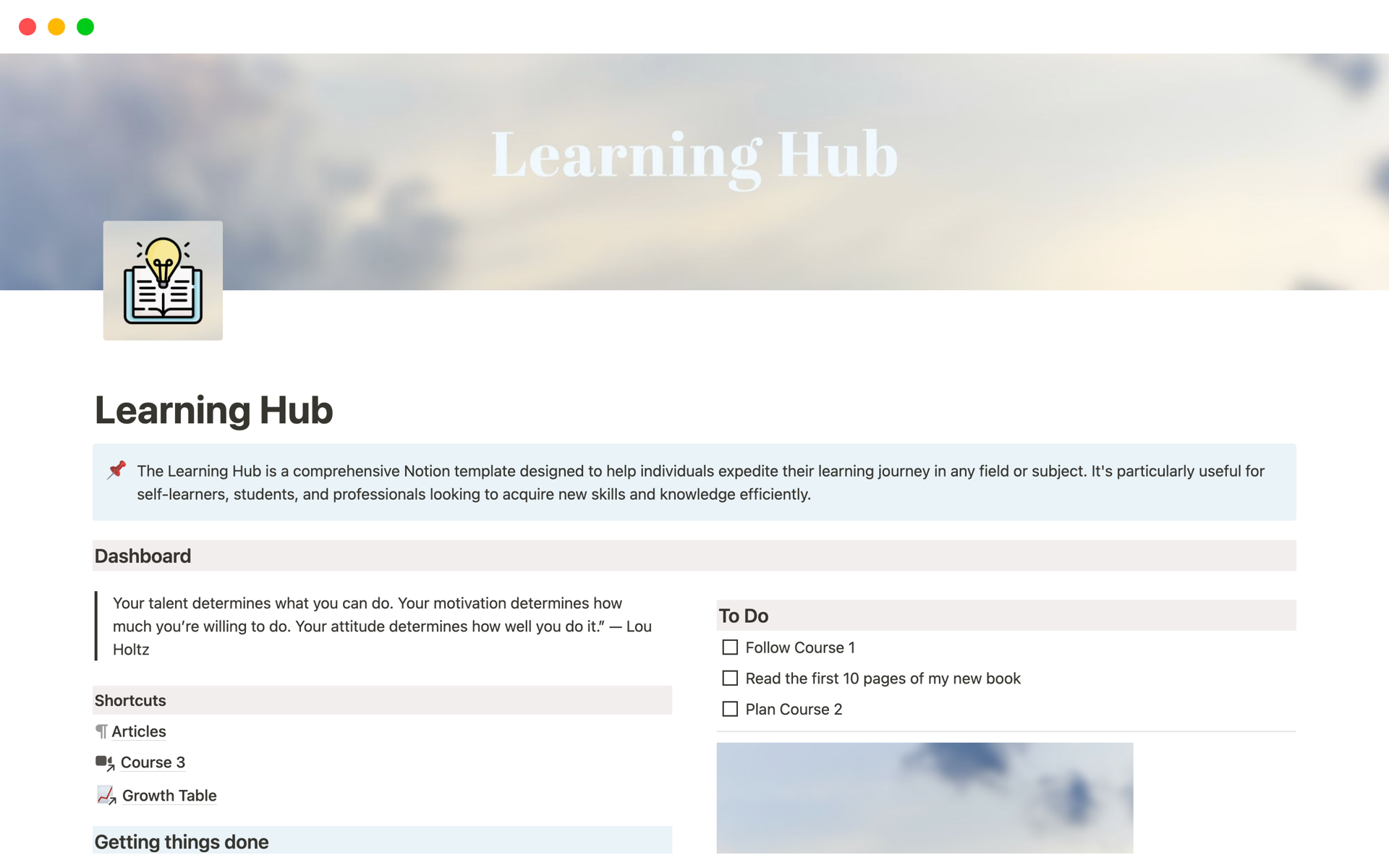 Learning Hub Template by Sam Stoof | Notion Marketplace