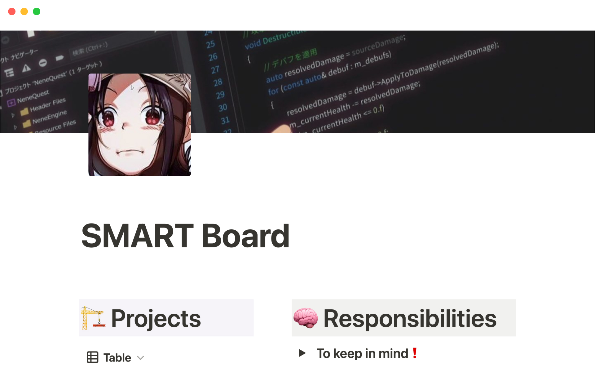 A template preview for SMART Board