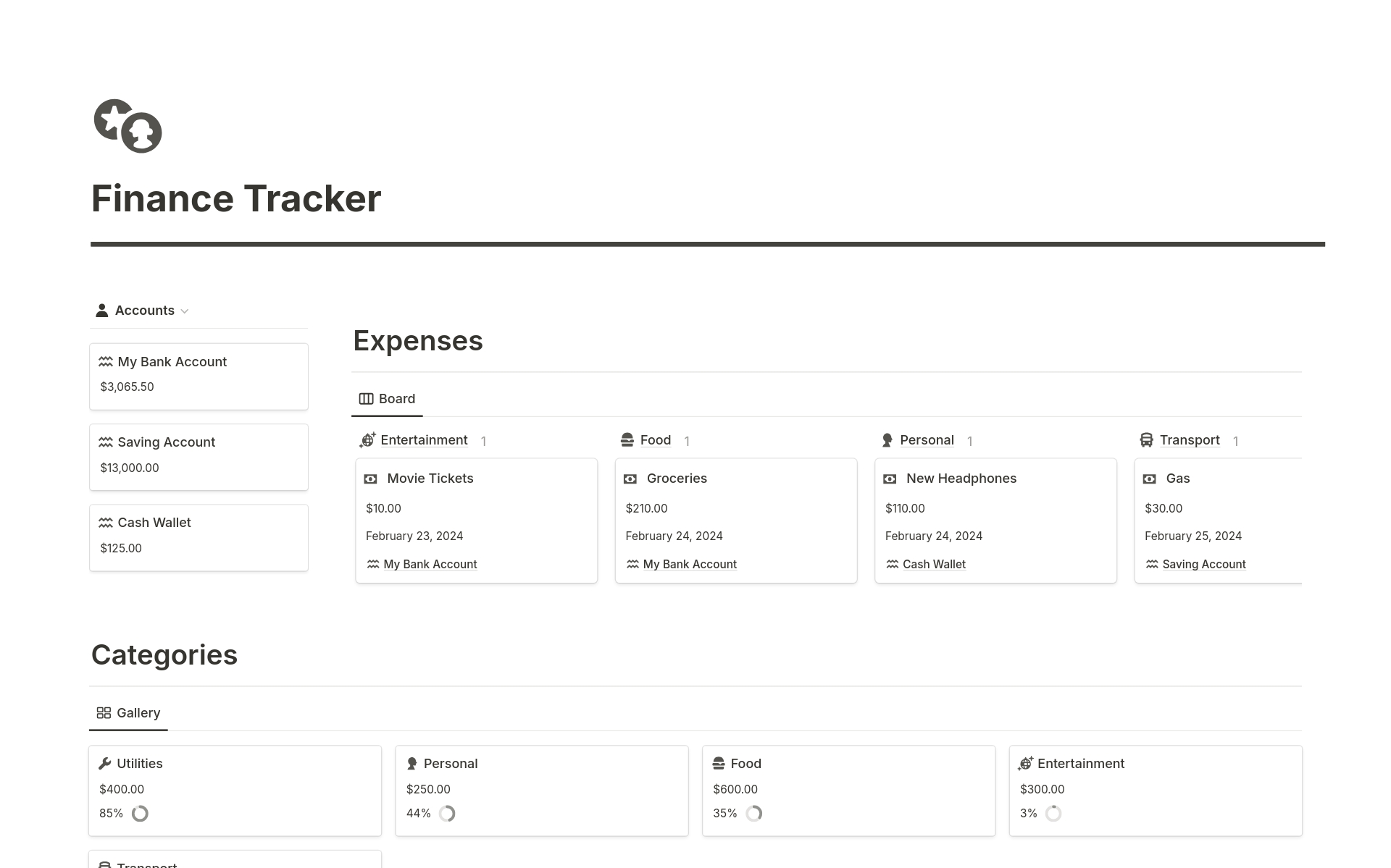 This template will help you track your expenses and your subscriptions! 