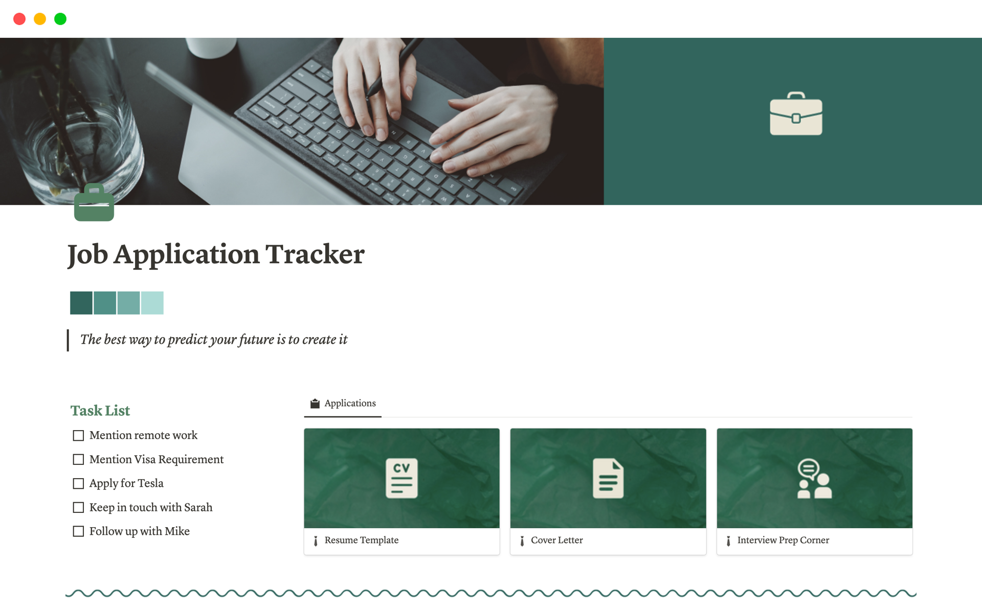 Job Application Tracker Notion Template