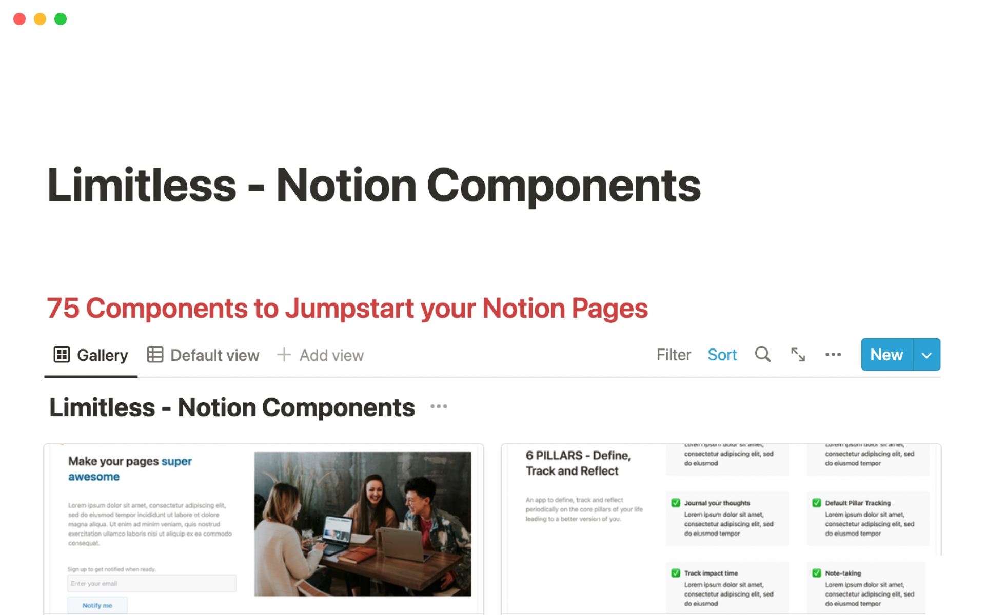 Easily create simple landing pages, portfolios, product pages, and more.