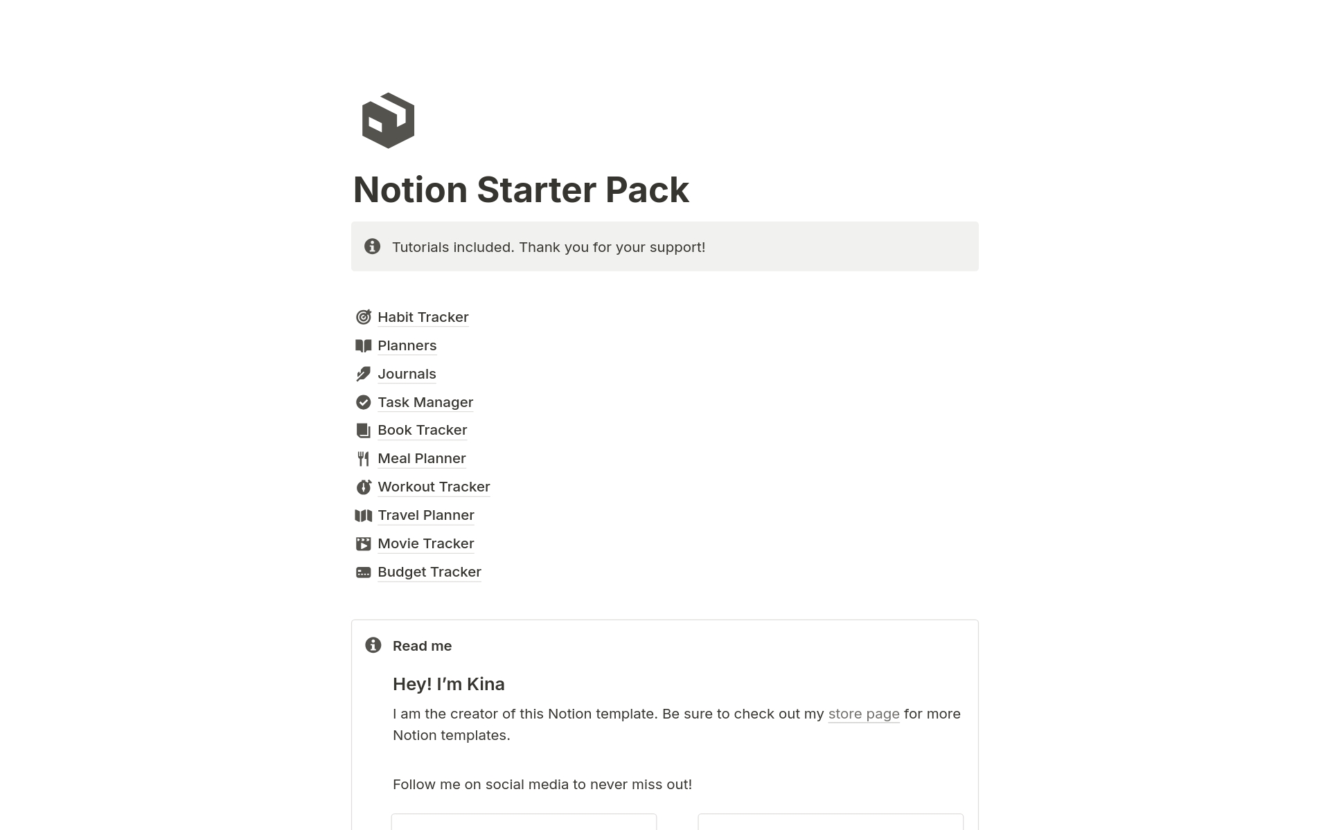 A template preview for Starter Pack (10 Beginner Templates)