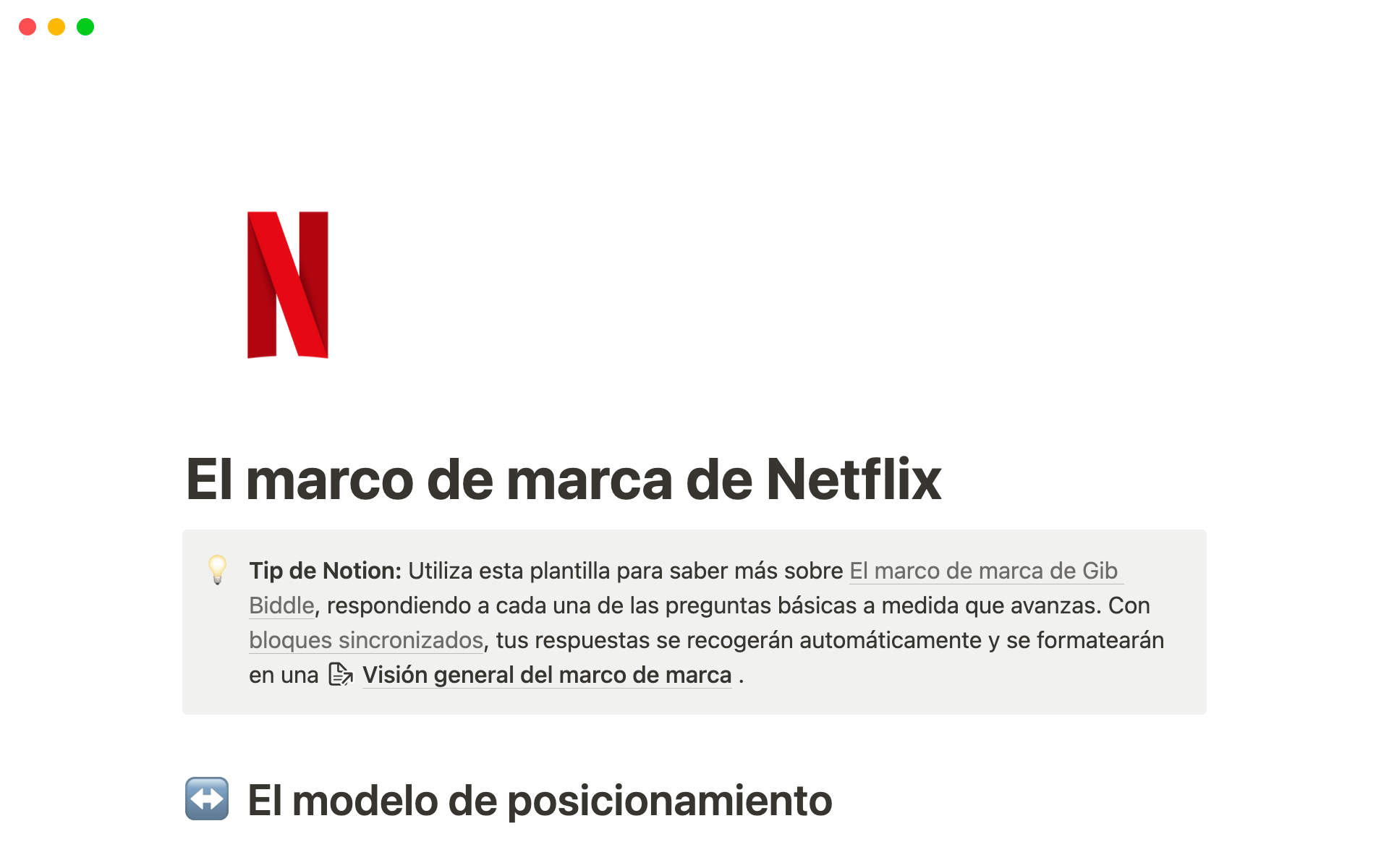 Vista previa de plantilla para El marco de marca de Netflix