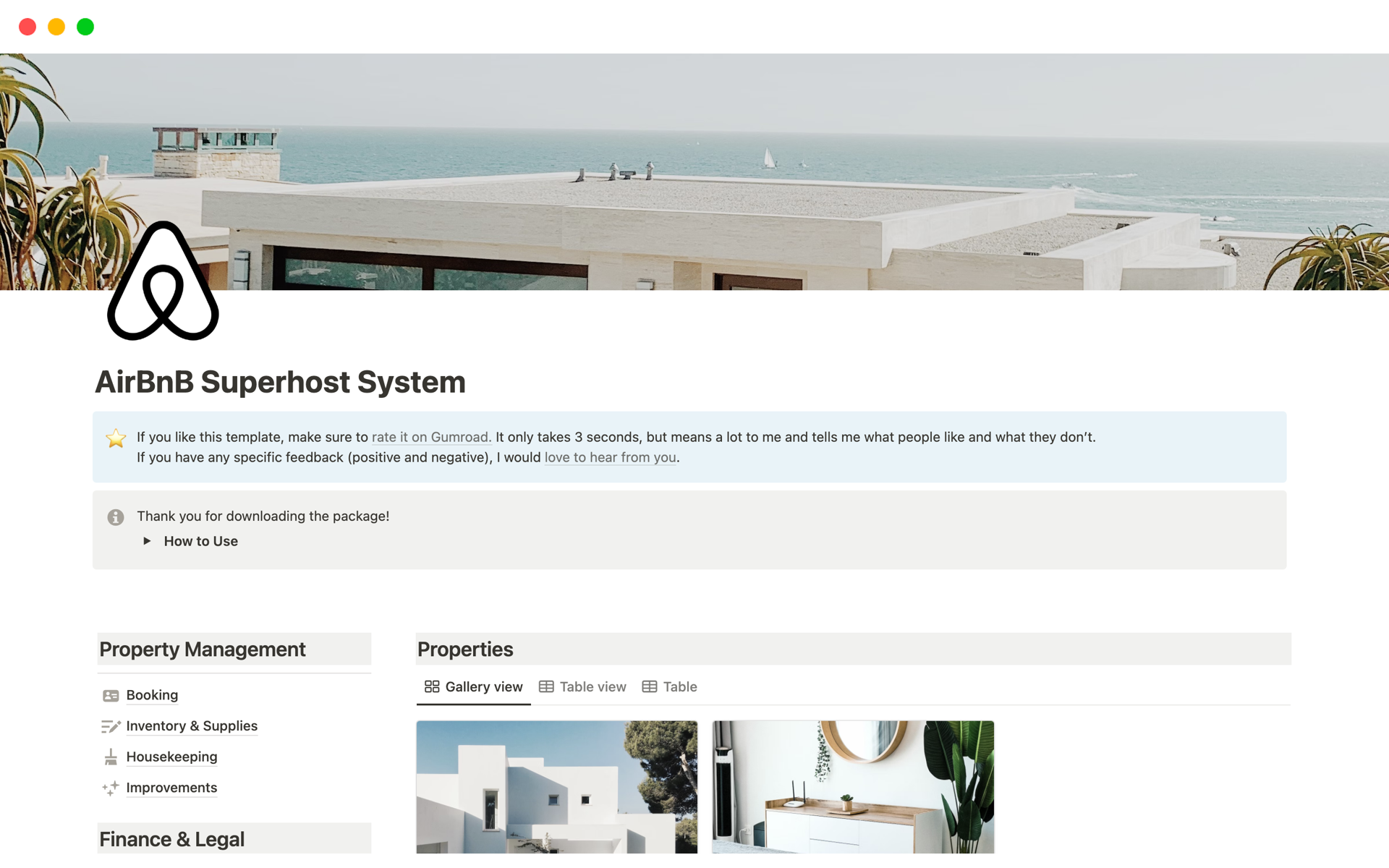 A template preview for AirBnB All-in-1 Superhost System