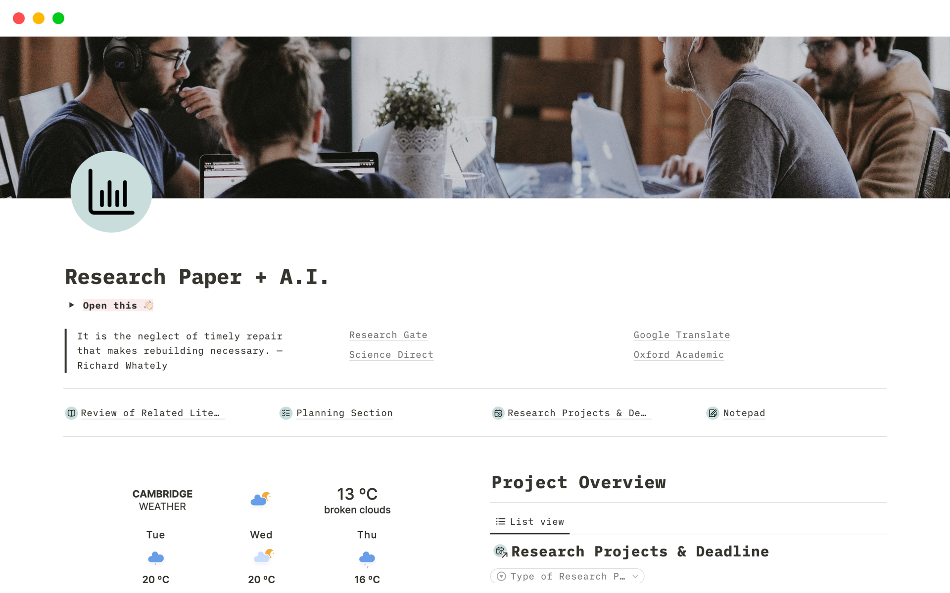 Research Paper + A.I. is designed to guide students in their research project with the help of A.I