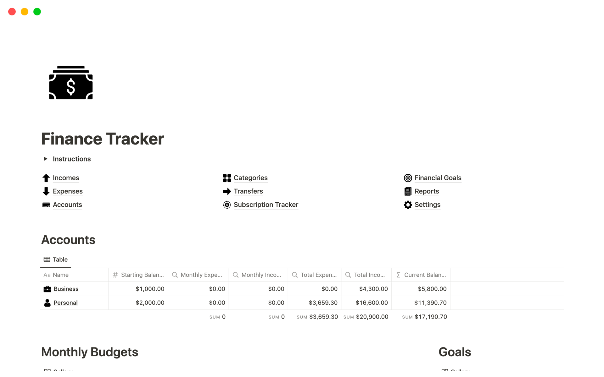The ultimate dashboard to track all your finances