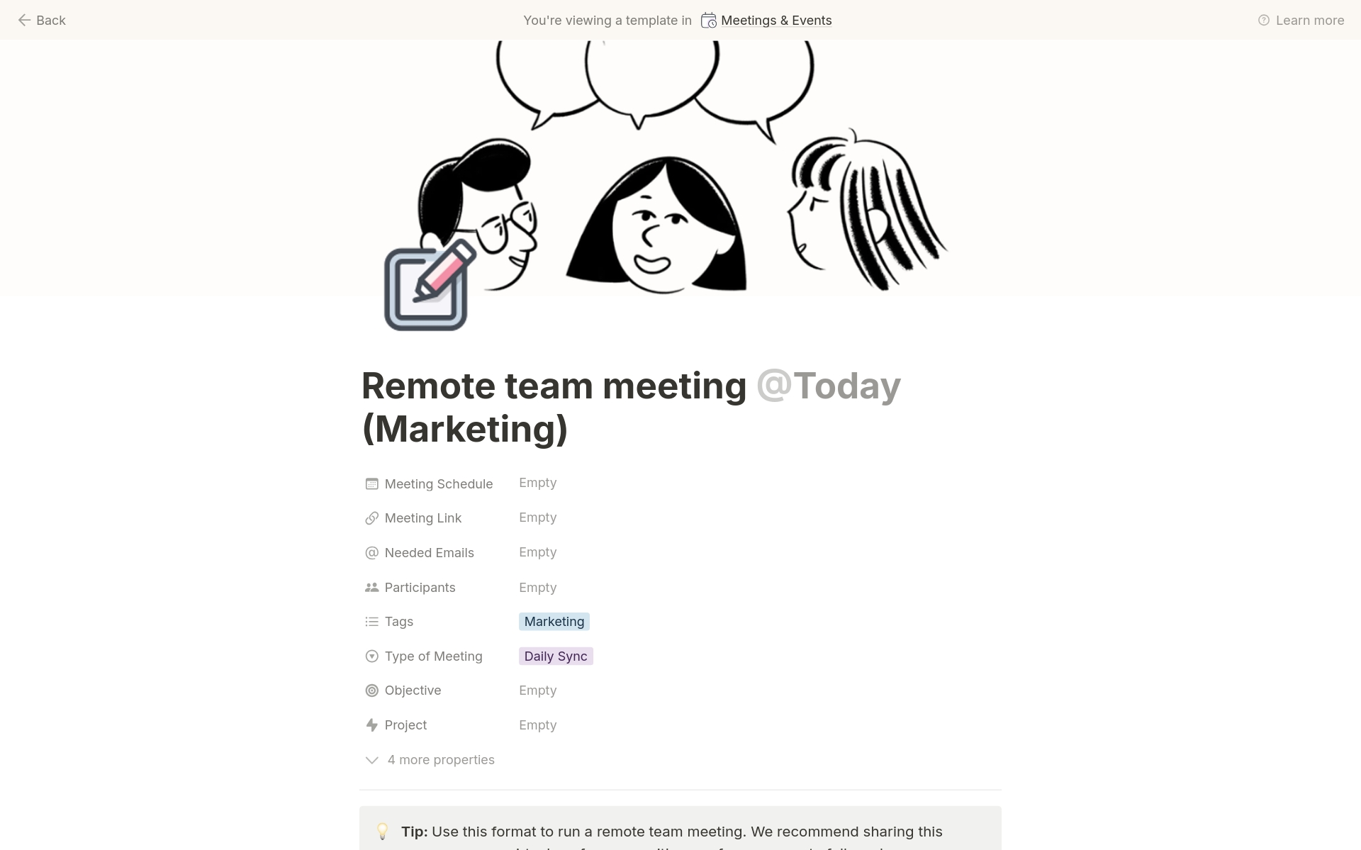 Meetings, Events & Notes template on Notion – your go-to solution for organizing all your important gatherings and jotting down key takeaways. >>>