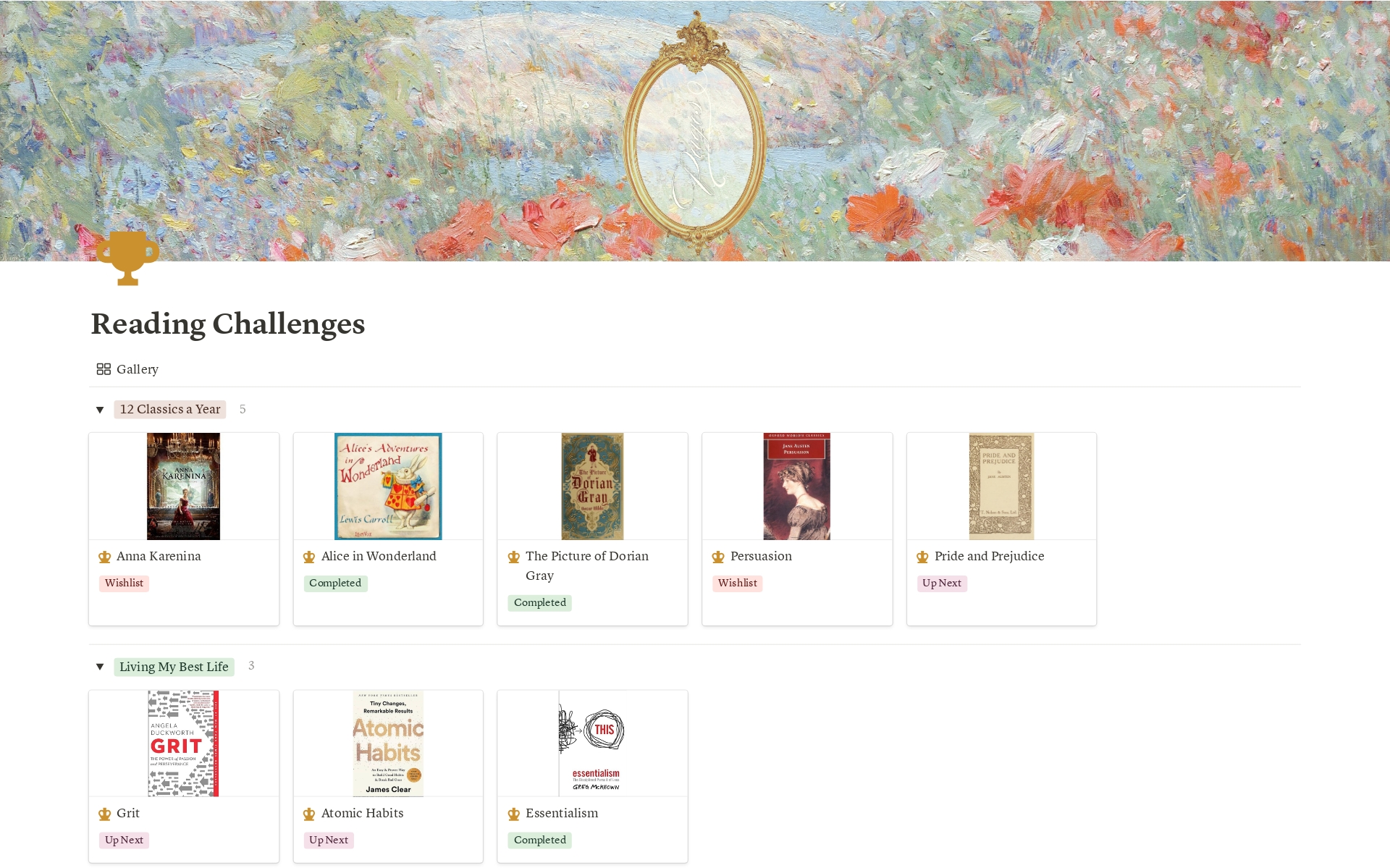 Embrace style and scholarly charm with our aesthetic Book and Reading Tracker, meticulously crafted for both casual readers and devoted bibliophiles who value elegance and style. The template includes sage, violet, and blush pink color themes. 